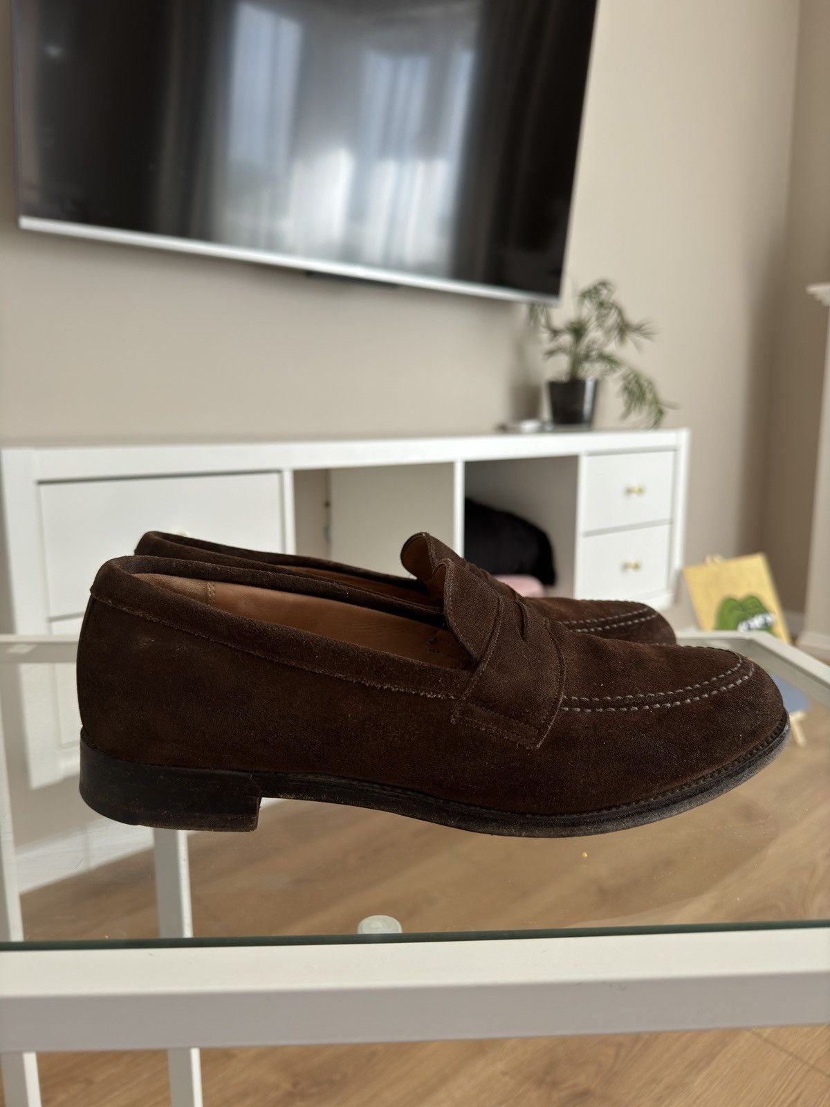 image of Joseph Cheaney Sons Joseph Cheaney & Sons Suede Loafers in Brown, Men's (Size 9.5)