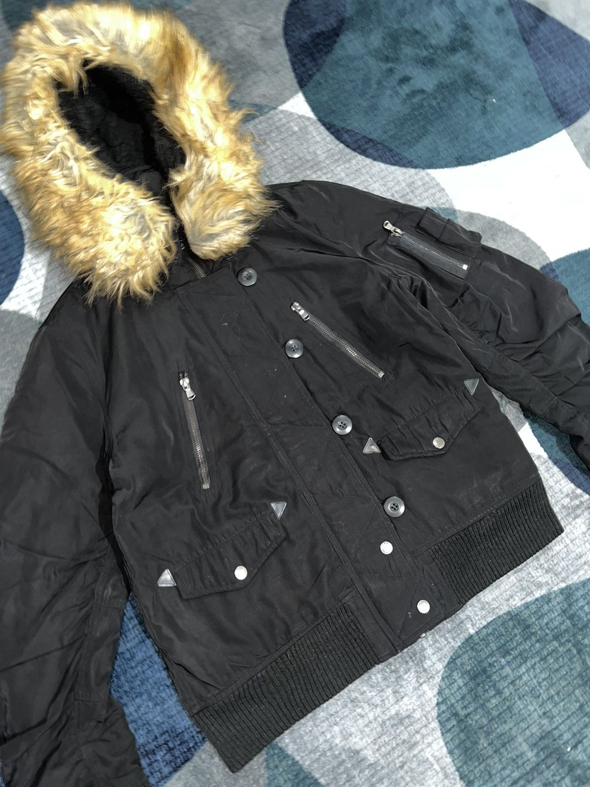 GOA 1990s Sureve - Fur Apocalypse Style Boxy Flight Jacket Size US L / EU 52-54 / 3 - 1 Thumbnail