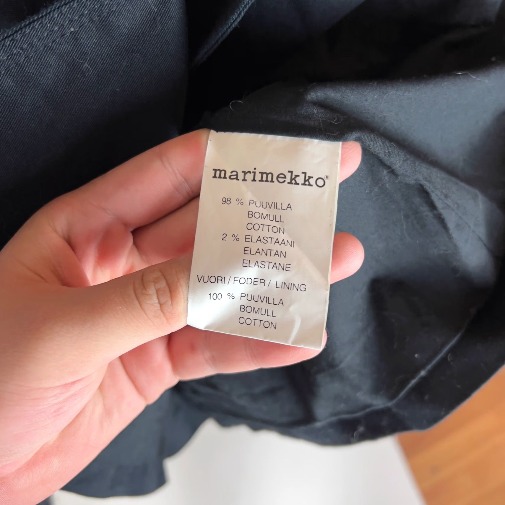 Marimekko Marimekko Jacket Trench Black Cotton Womens XS Size XS / US 0-2 / IT 36-38 - 7 Thumbnail