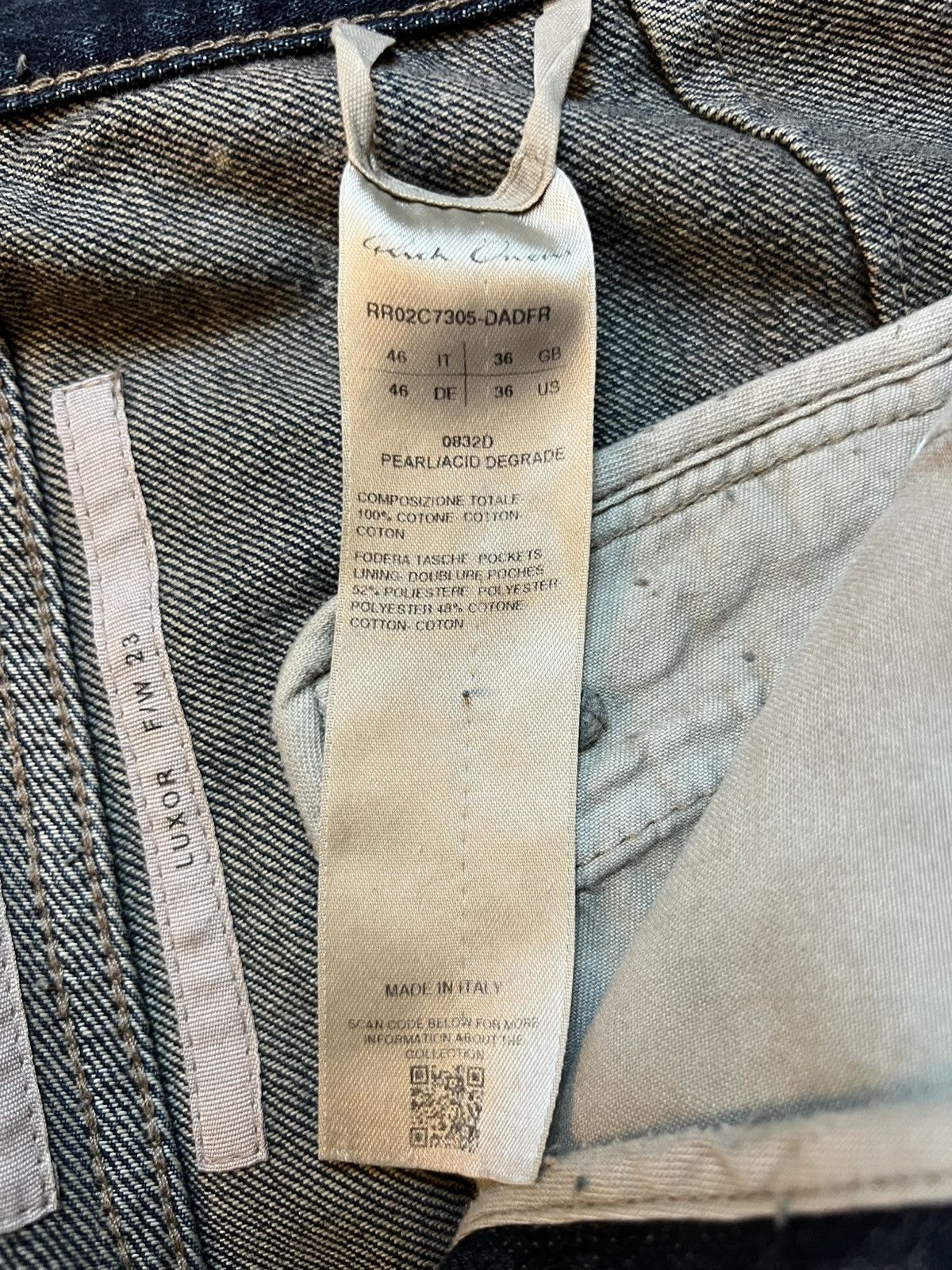 Rick Owens Rick Owens FW23 Tailored Bela Acid Degrade Size US 30 / EU 46 - 13 Thumbnail
