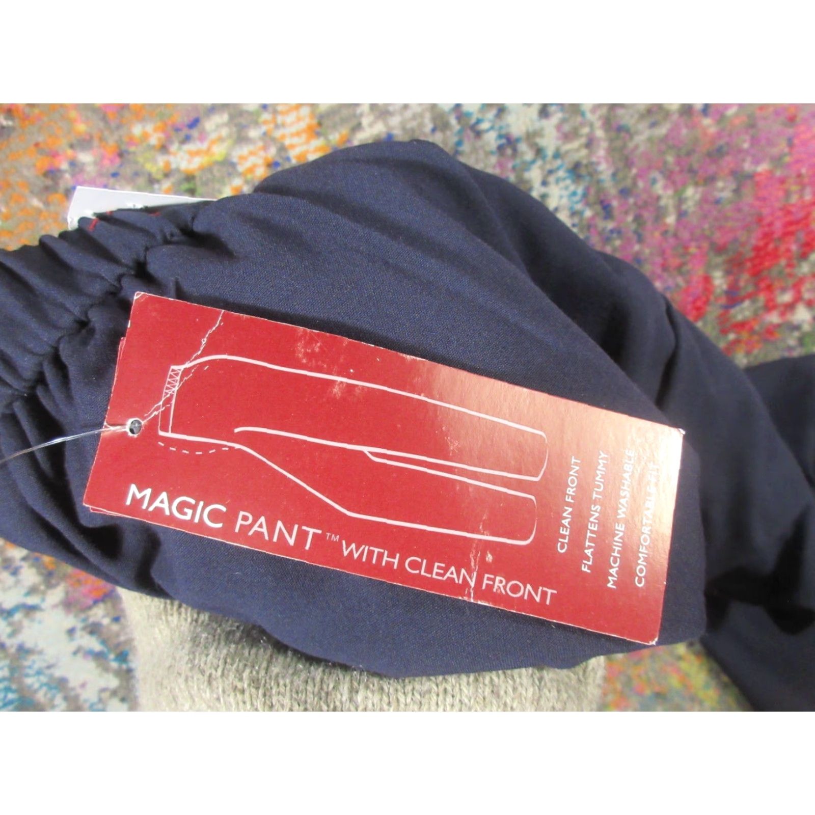 JM Collection JM Collection Pants Dress Pants Womens 16W Petite Navy Blue Flat Front Straight Leg NWT Size 38" / US 16 / IT 52 - 4 Thumbnail