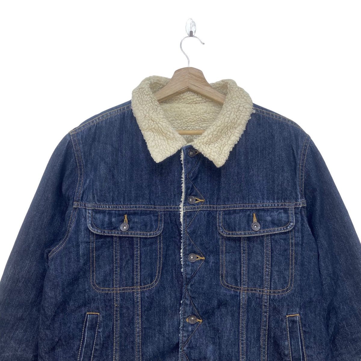 Japanese Brand Japanese Brand GU Western Sherpa Trucker Denim Jacket Size US M / EU 48-50 / 2 - 4 Thumbnail