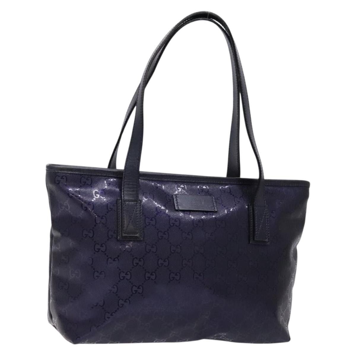 Gucci GUCCI GG Implementation Tote Bag Pvc Navy Silver Size ONE SIZE - 1 Thumbnail