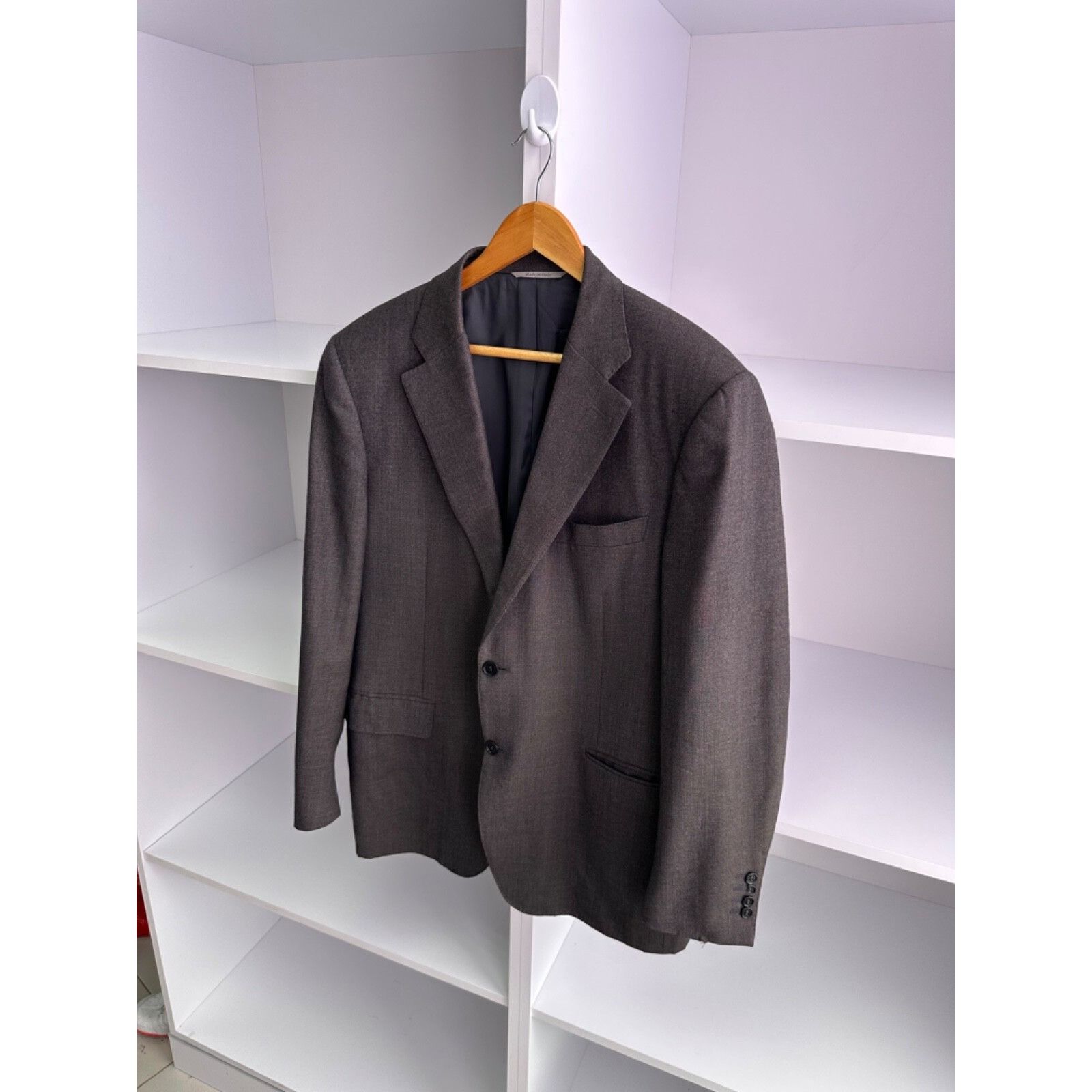 Canali VTG Canali Di Marino Home Dark Grey 2 Button Wool Coat Jacke Size US L / EU 52-54 / 3 - 3 Thumbnail