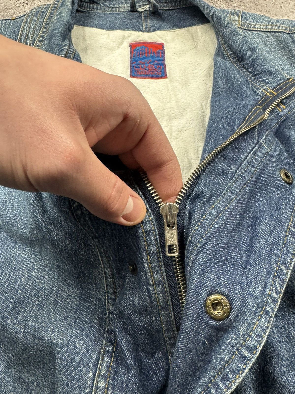 Japanese Brand Vintage Denim Japanesse Bomber Jacket/Vest Pilot Baby Y2K Size US XL / EU 56 / 4 - 9 Thumbnail