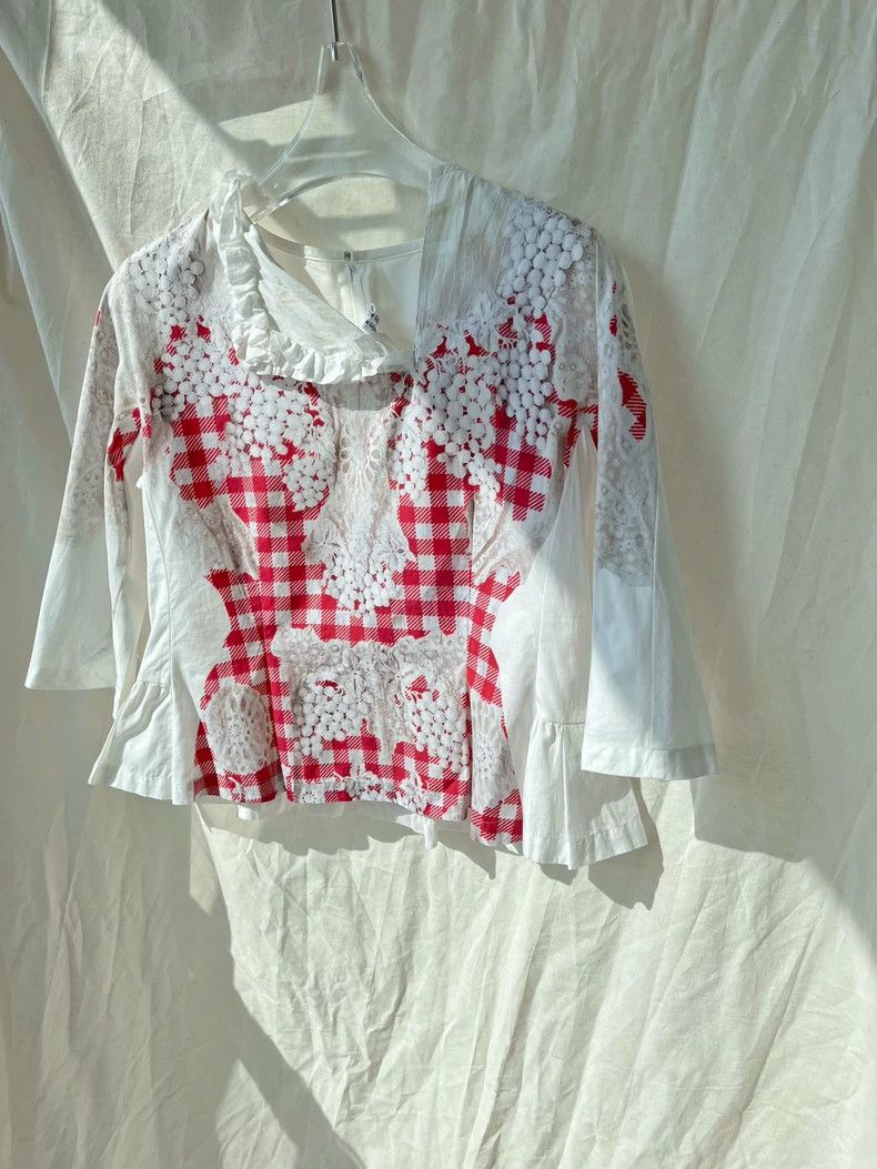 Comme des Garcons Comme Des Garcons Rococo Print Top Three-Quarter Sleeve Sh Size S / US 4 / IT 40 - 5 Thumbnail