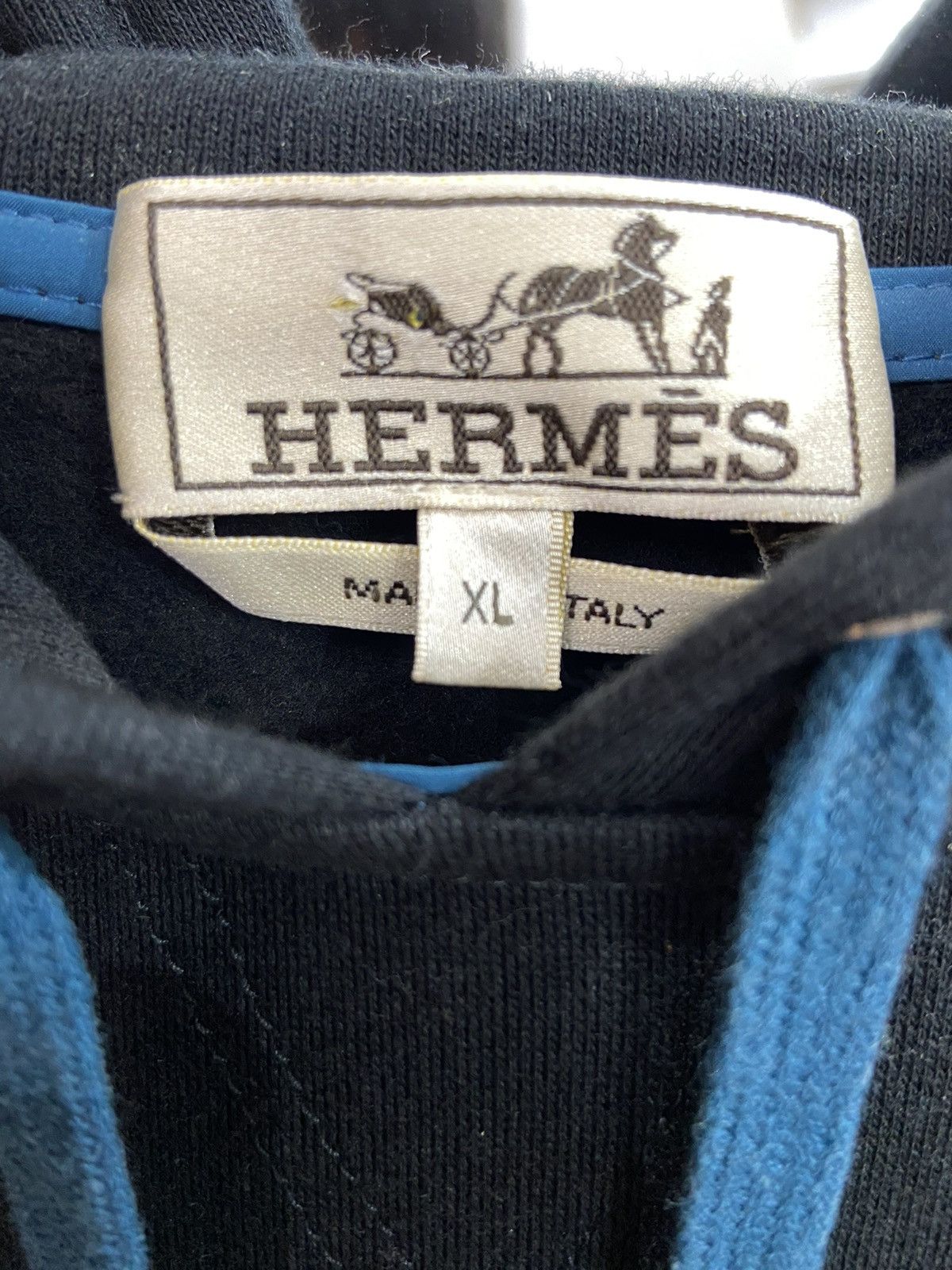Hermes Hermes Sweatshirt Hoodie with blue stripes Size US XL / EU 56 / 4 - 8 Thumbnail