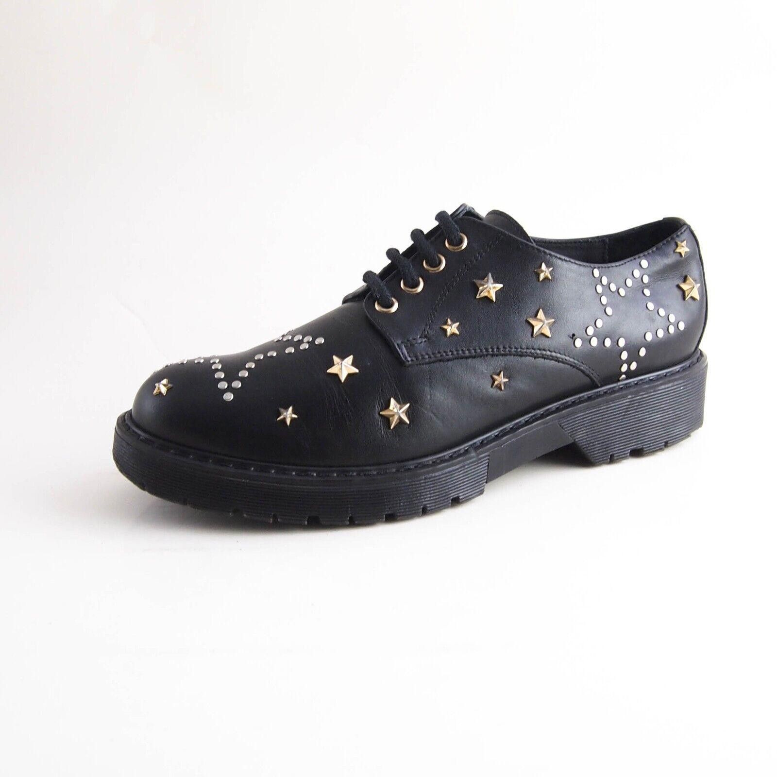 Designer Stokton Derby Studded Black Leather Womens EU 40 US 10 Size US 10 / IT 40 - 2 Thumbnail