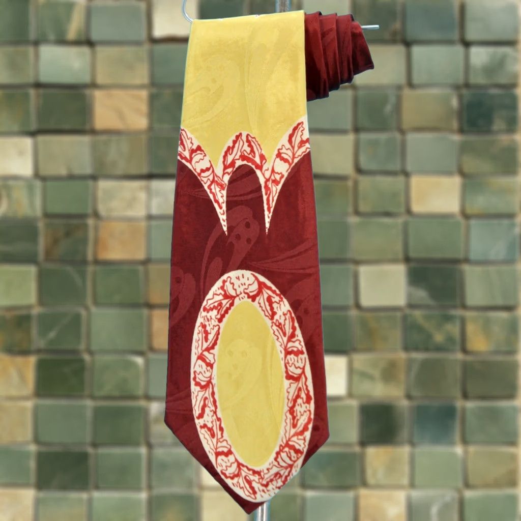 Vintage VTG Yankee 1940s Silk Necktie 40s Tie Mens Brown Yellow Vintage Condition Great Measurements 49" Long 4" Wide Men Size ONE SIZE - 1 Thumbnail