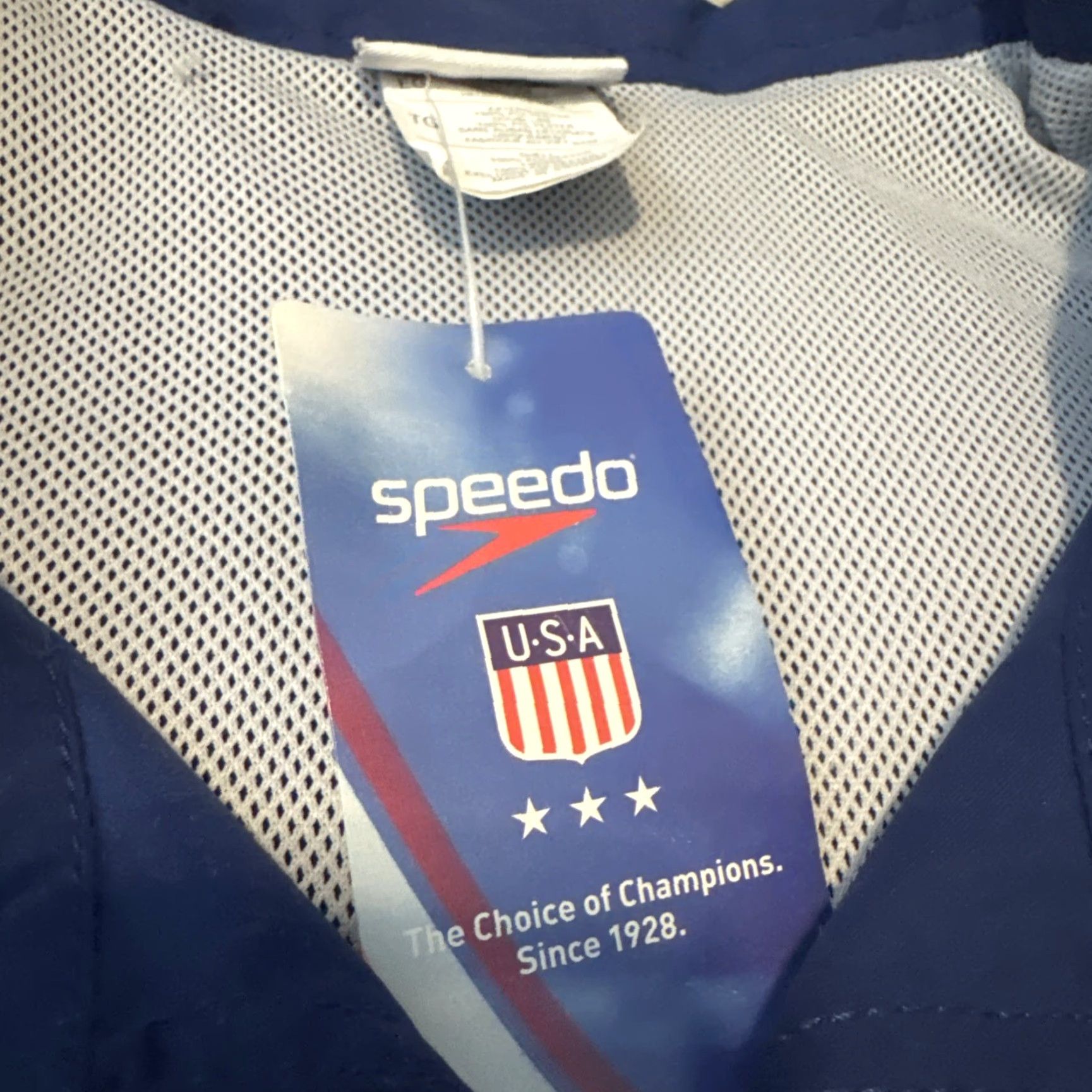 Speedo VINTAGE Speedo USA Swimming Team Full Zip Vest XL Mens Blue NWT Windbreaker Vest Size US XL / EU 56 / 4 - 4 Thumbnail
