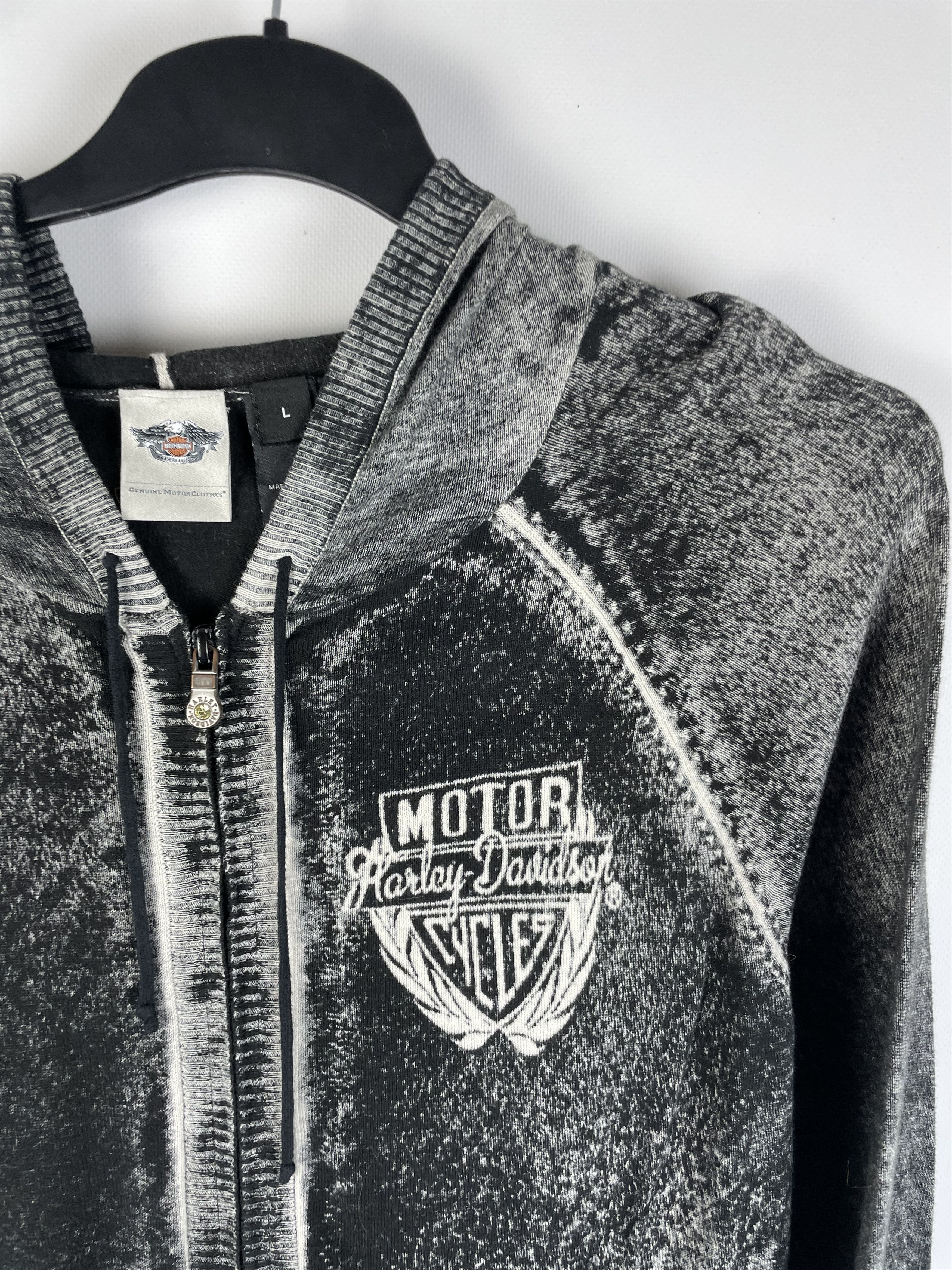 Harley Davidson Vintage Harley Davidson Zip Hoodies Motorcycle Size L / US 10 / IT 46 - 4 Thumbnail