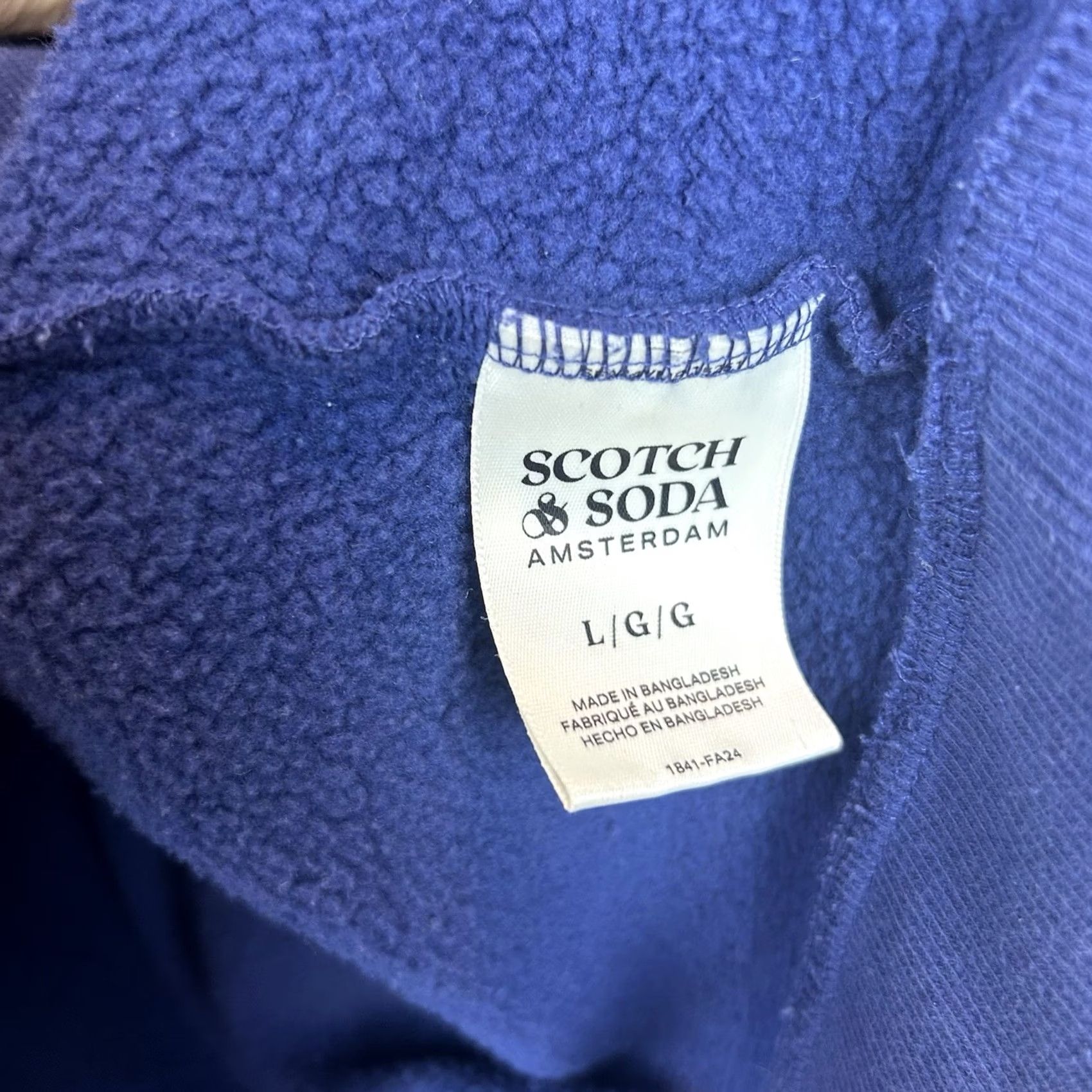 Scotch & Soda Scotch Soda Hoodie Mens XL Blue Embroidered Evening Skies Casual Size US XL / EU 56 / 4 - 8 Thumbnail