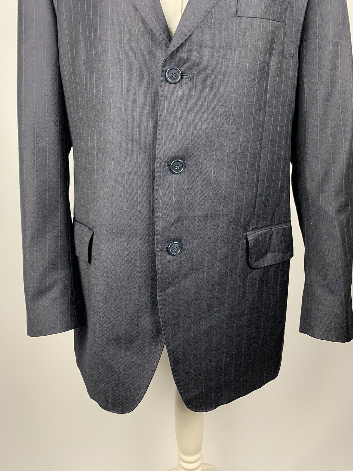 Ermenegildo Zegna Ermenegildo Zegna Wool Blazer Jacket Men’s Size 44R Blue Top Size 44R - 3 Thumbnail
