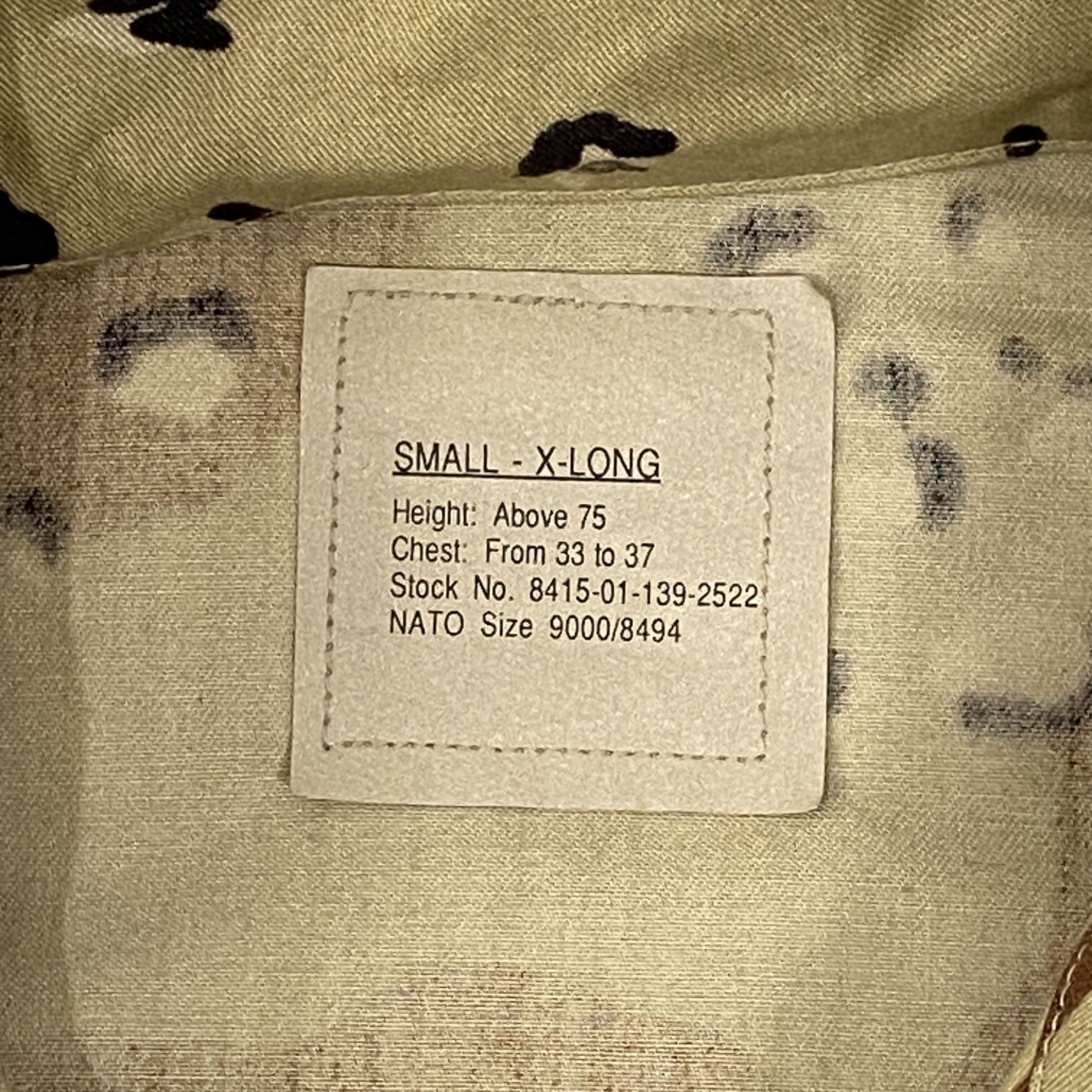 Vintage Combat Battle Dress Jacket Small X-Long Chocolate Chip Camo Size US S / EU 44-46 / 1 - 2 Thumbnail