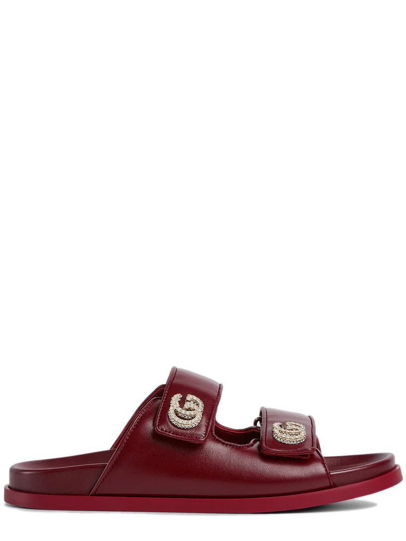 Gucci o1loc1c0326 816833 Women's Sandals With Crystal Double G Size US 7.5 / IT 37.5 - 1 Thumbnail