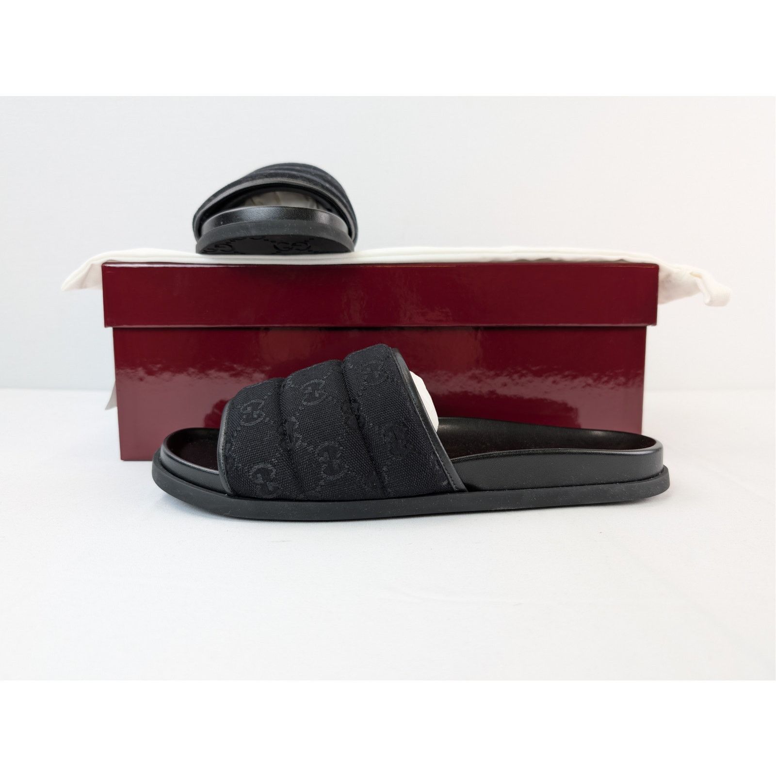 Gucci o1rshd1 Q:2 / Men's Padded mules with GG pattern Slippers Size US 10.5 / EU 43-44 - 19 Thumbnail