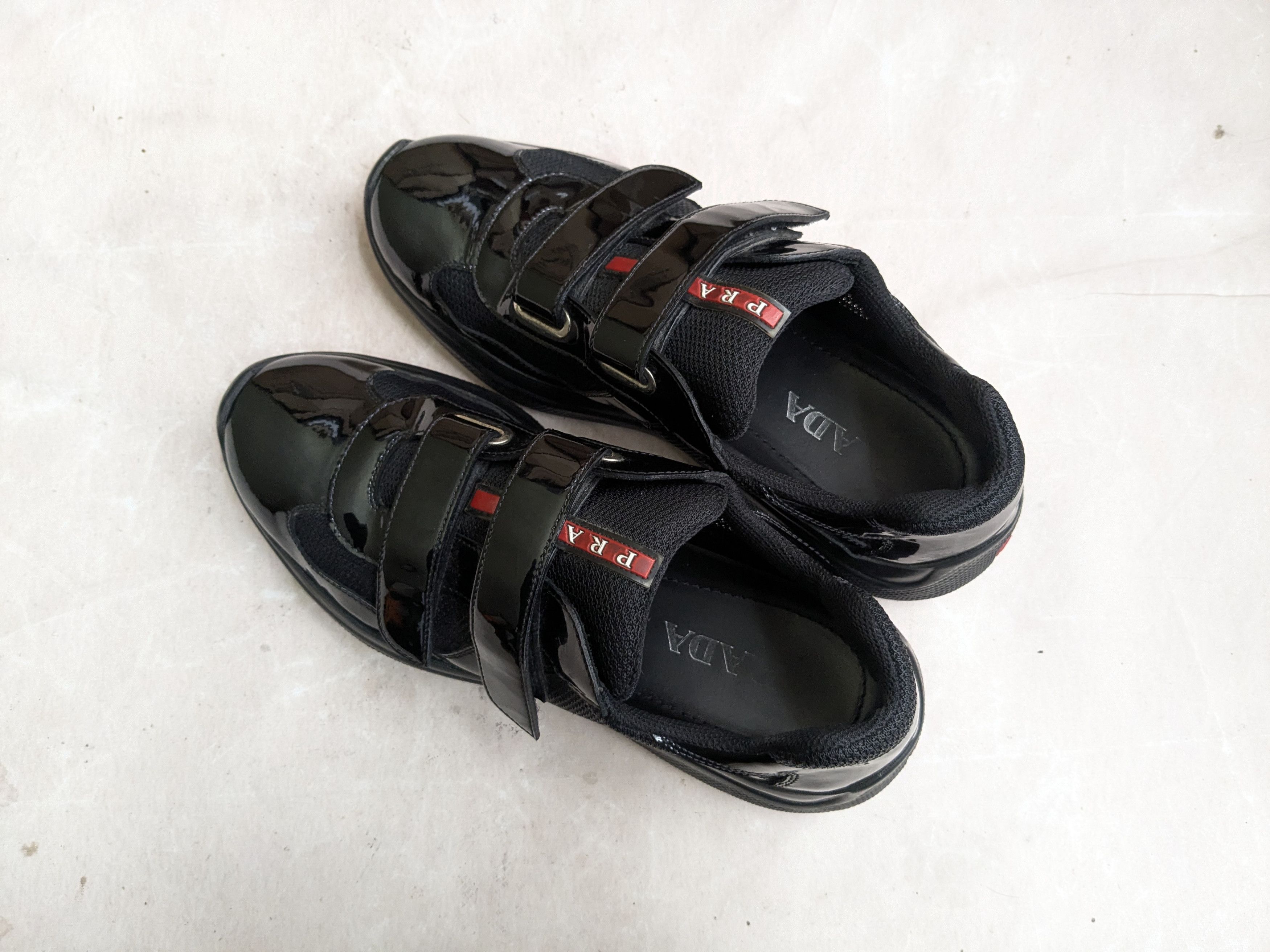 Prada Prada America's Cup Sneakers Black Patent Leather 8.5 Size US 8.5 / EU 41-42 - 14 Thumbnail