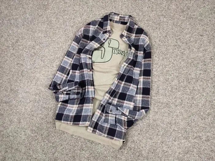 Flannel Vintage Flannel Shirt Plaid Checkered Travis Scott Style Size US XL / EU 56 / 4 - 3 Thumbnail