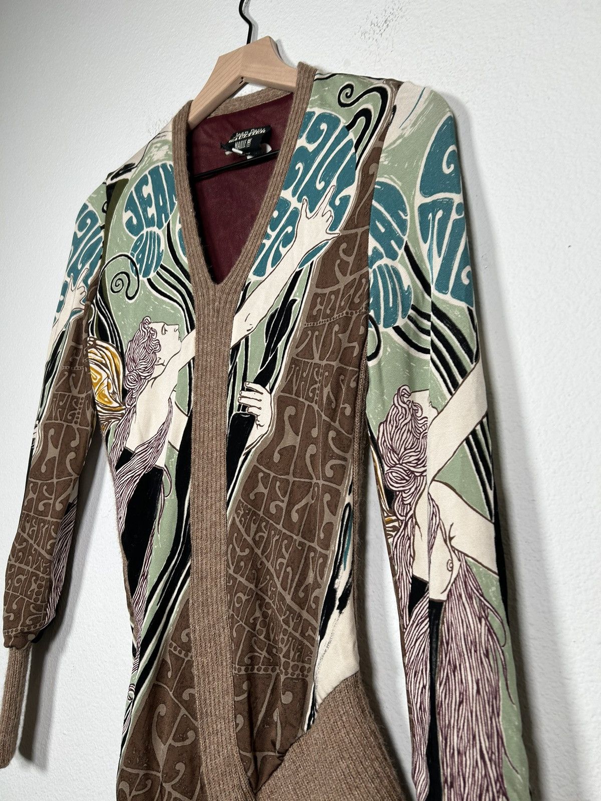 Jean Paul Gaultier Aphrodite Mesh Hybrid Asymmetrical Sweater Size US S / EU 44-46 / 1 - 2 Thumbnail