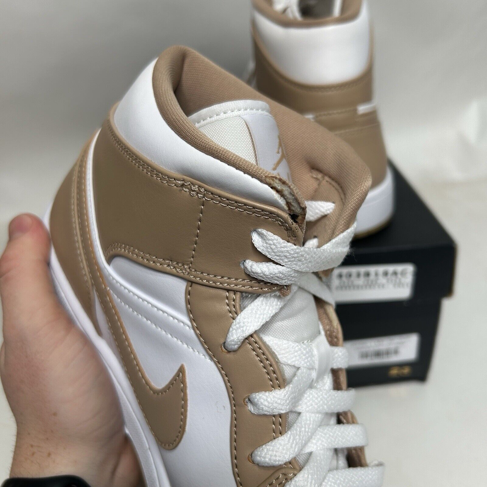 Jordan Brand Nike Shoes Air Jordan 1 Mid Retro “Hemp/Tan Gum” 2024 Size US 12 / EU 45 - 8 Thumbnail