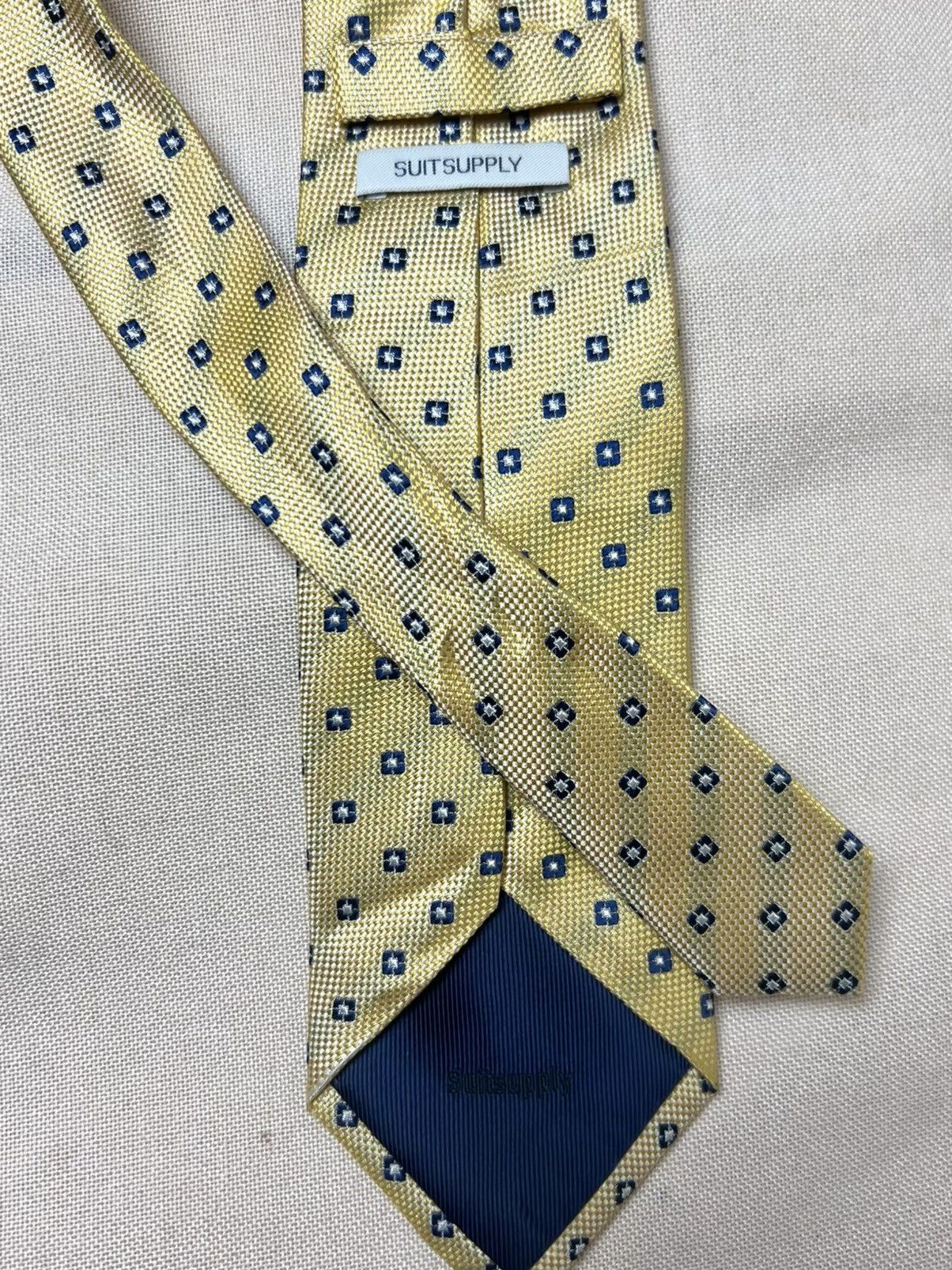 Suitsupply Suitsupply yellow geometric Silk Mens Tie Size ONE SIZE - 4 Thumbnail