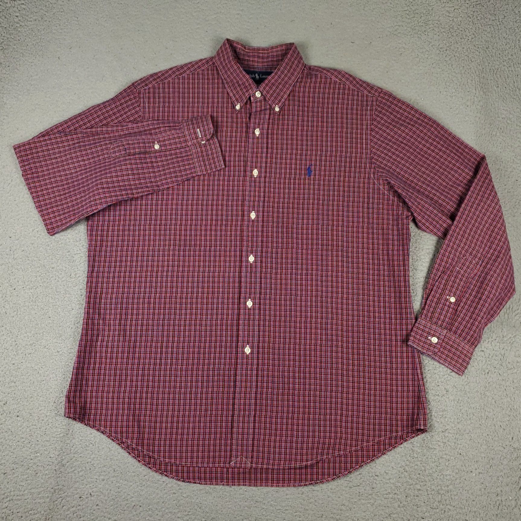 Ralph Lauren Ralph Lauren Shirt Mens XL Red Plaid Pony Casual Button Up Long Sleeve Shirt Size US XL / EU 56 / 4 - 3 Thumbnail