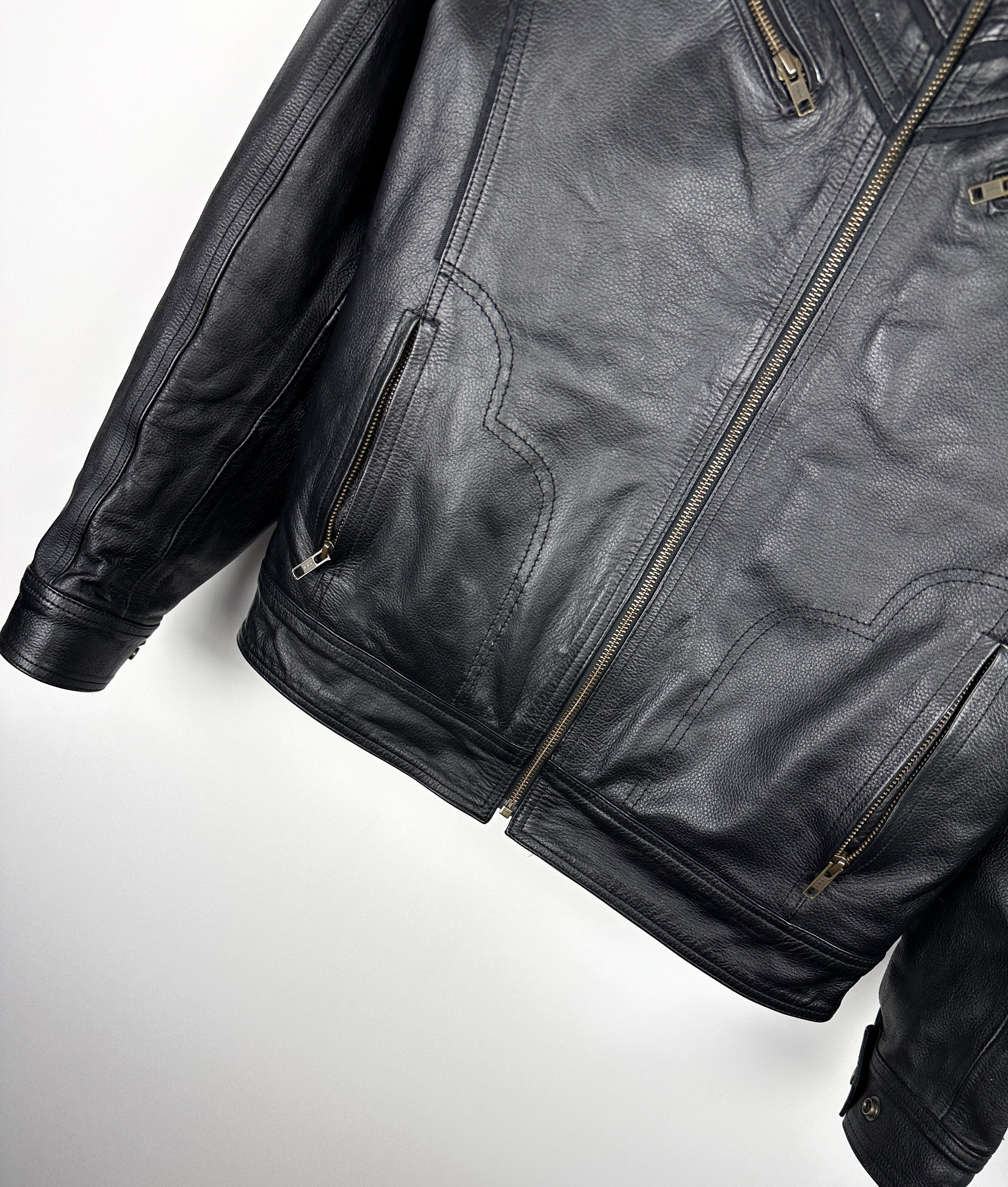Vintage Vintage leather avant garder biker jacket Size US S / EU 44-46 / 1 - 4 Thumbnail