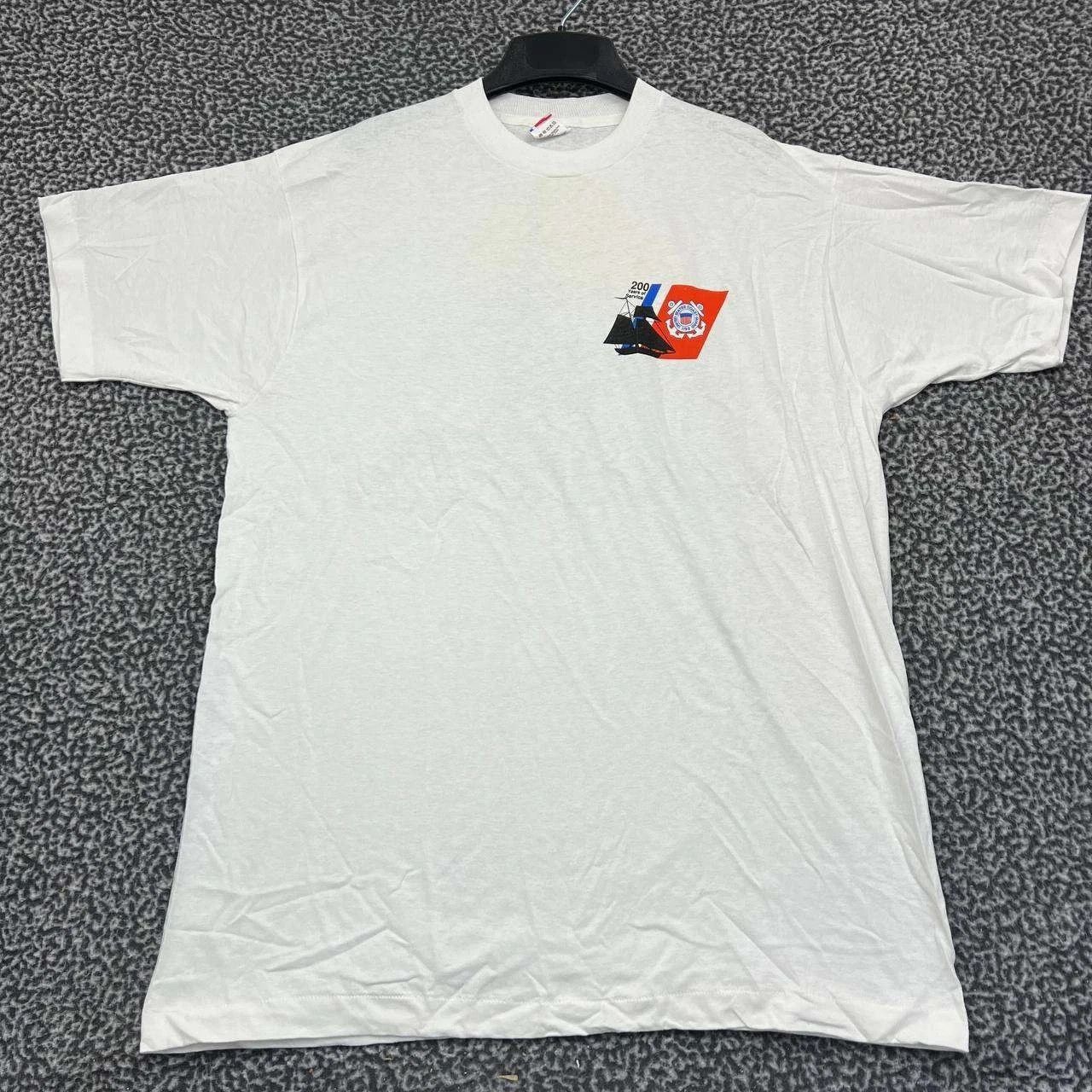 Fruit Of The Loom Vintage US Coast Guard Shirt Men XL White Deadstock New Size US XL / EU 56 / 4 - 2 Thumbnail