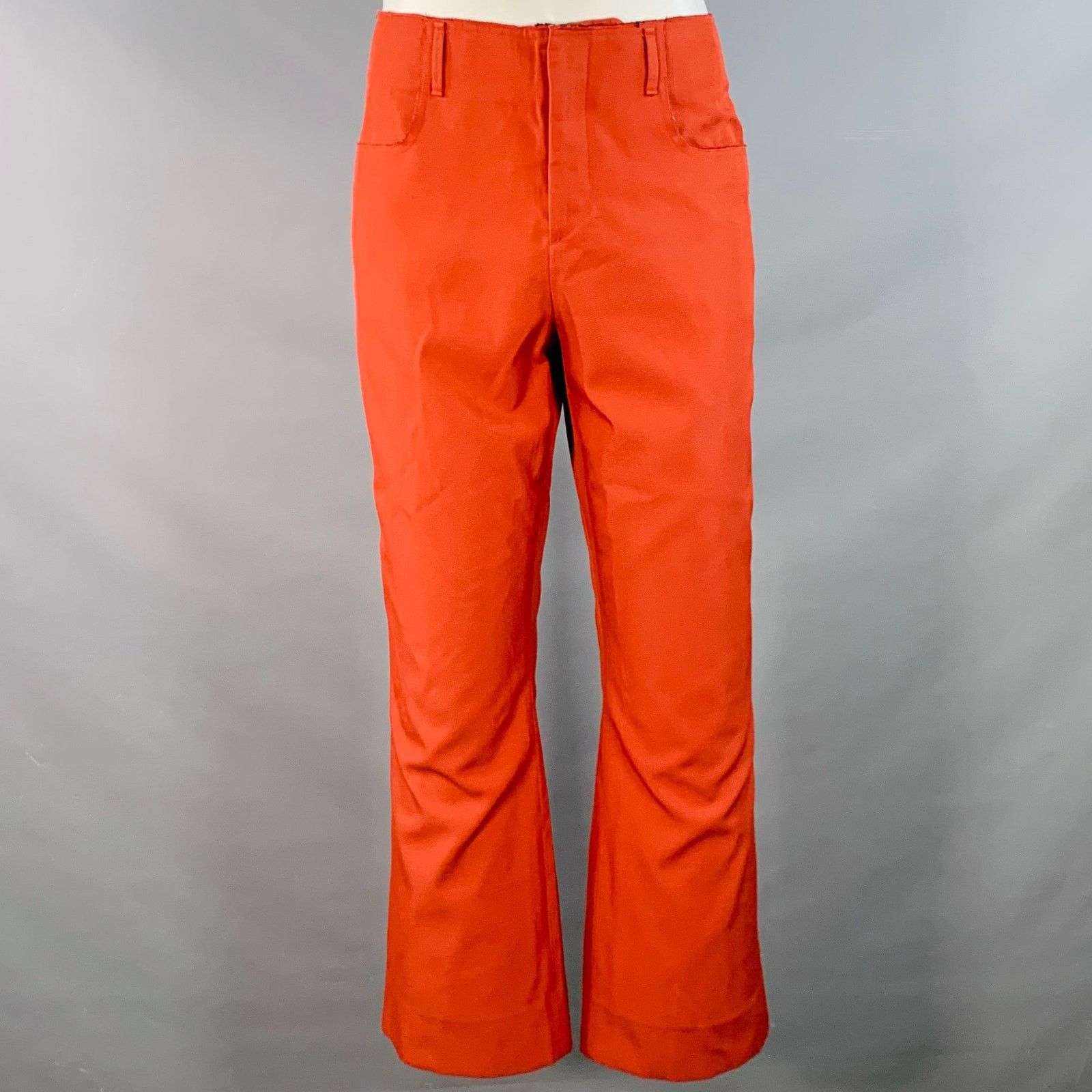 Acne Studios Brick Polyester Cotton Twill Notch Lapel Wide Leg Suit Size 34R - 3 Thumbnail