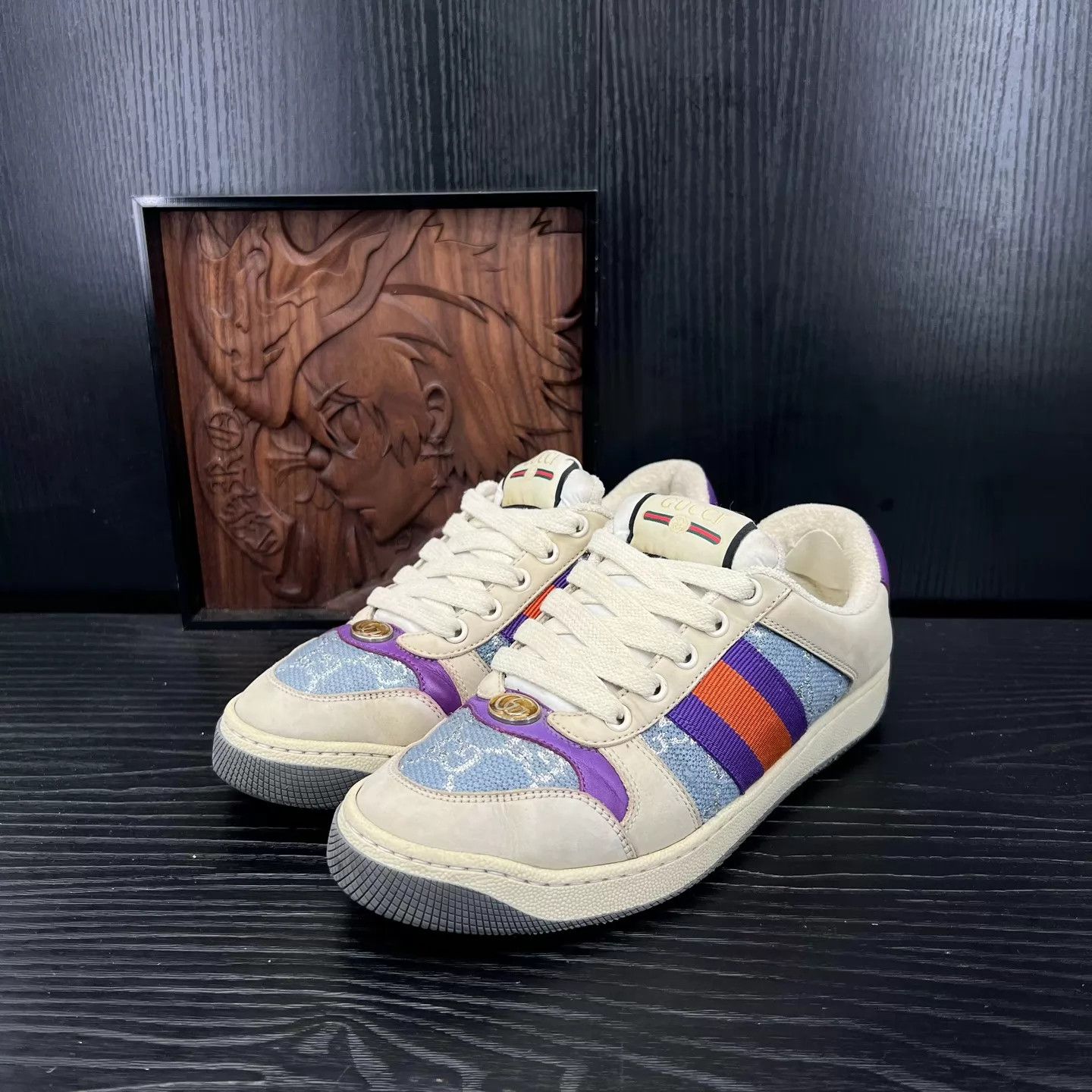 Gucci Gucci Blue-Purple Dirty Sneakers Size 36 Box Size US 5.5 / IT 35.5 - 1 Thumbnail