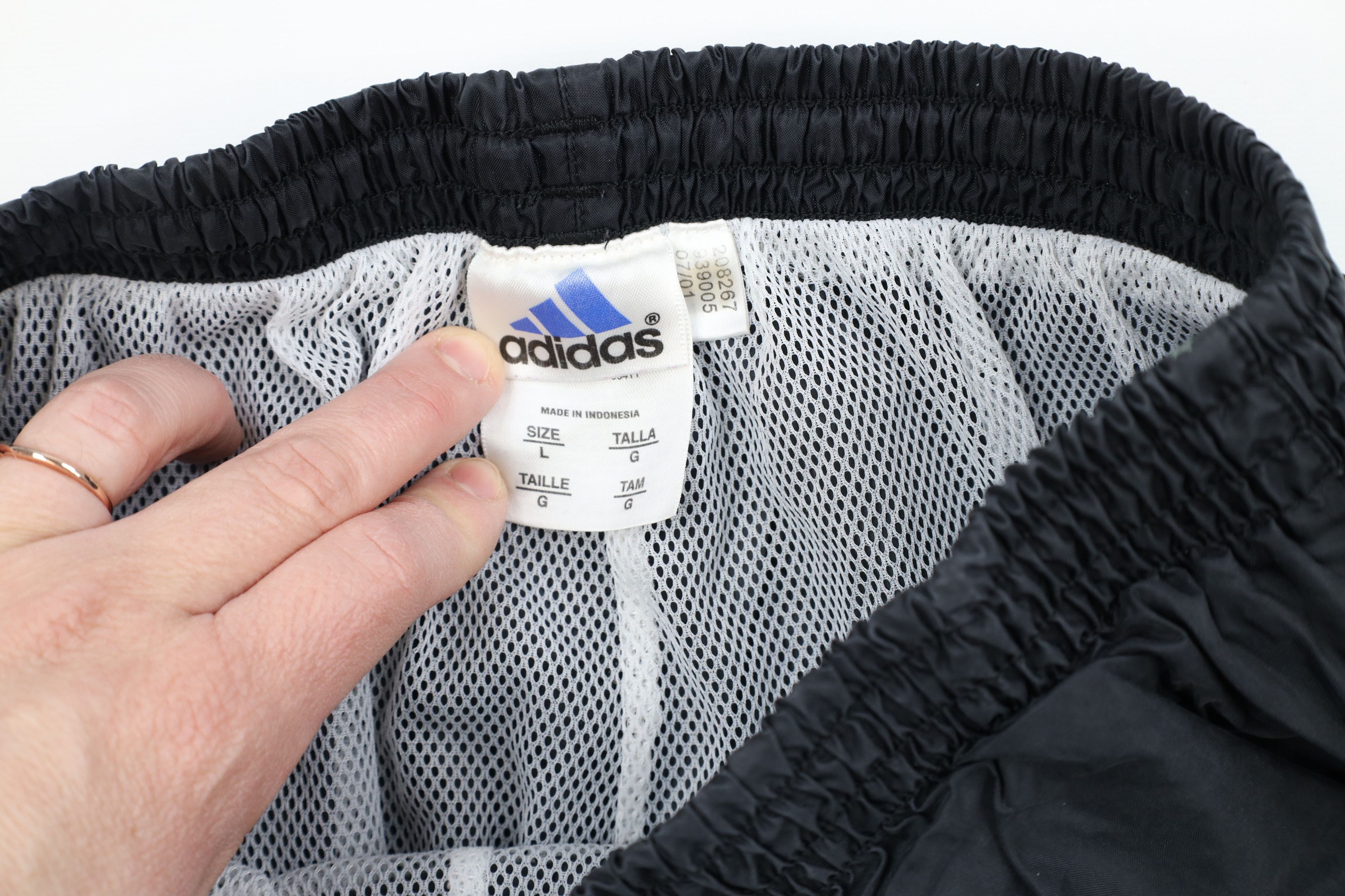 Adidas × Vintage Vintage Y2K 2001 Adidas Out Lined Windbreaker Pants Black Size US 36 / EU 52 - 8 Thumbnail