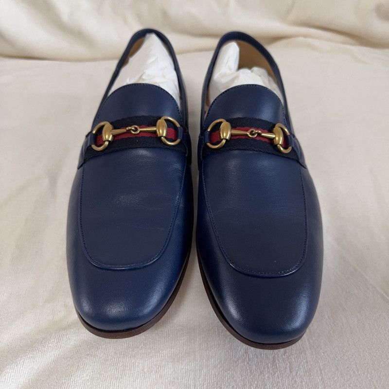 Gucci Gucci Leather Loafers with Horsebit and Web Strap - Size US 9.5 / EU 42-43 - 2 Thumbnail