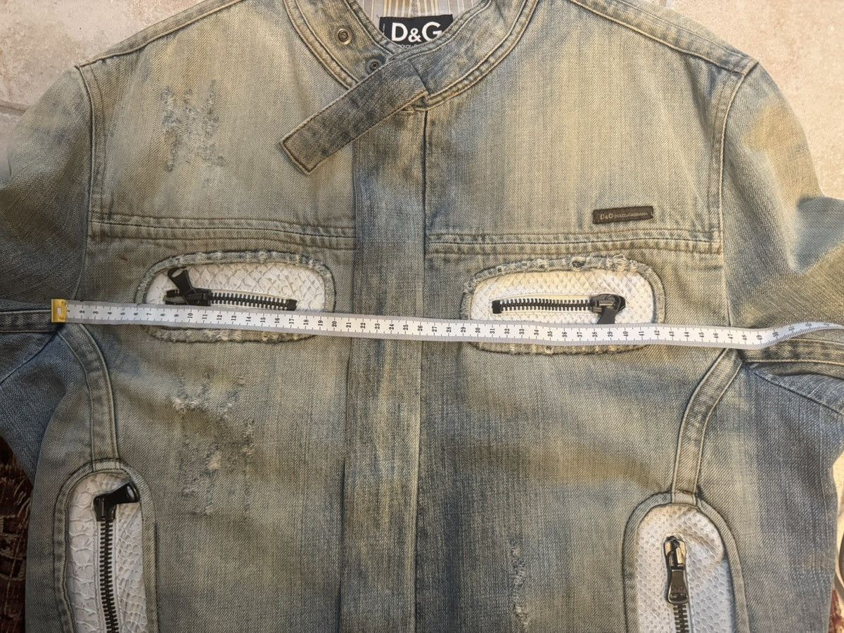 Dolce & Gabbana Dolce & Gabbana Croc Leather Panel Denim Jacket Archive Size US L / EU 52-54 / 3 - 8 Thumbnail
