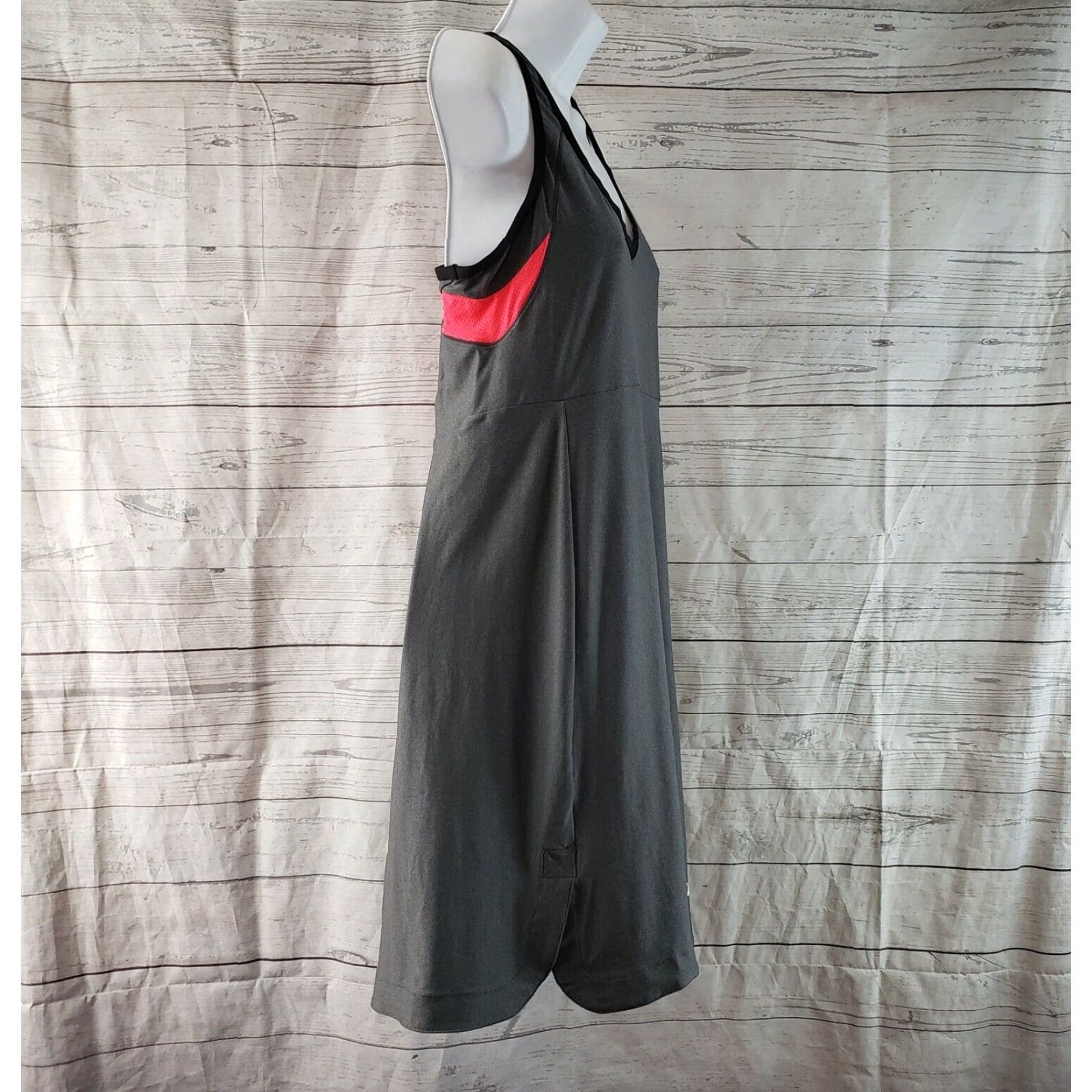 Vintage VINTAGE Louis Garneau Womens Tank Dress Sz Large Gray Pink Scoop Neck Size L / US 10 / IT 46 - 3 Thumbnail