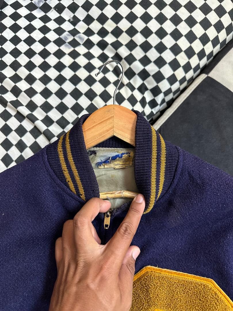 Japanese Brand × Vintage VINTAGE BIG C LOGO VARSITY LEATHER Size US M / EU 48-50 / 2 - 3 Thumbnail