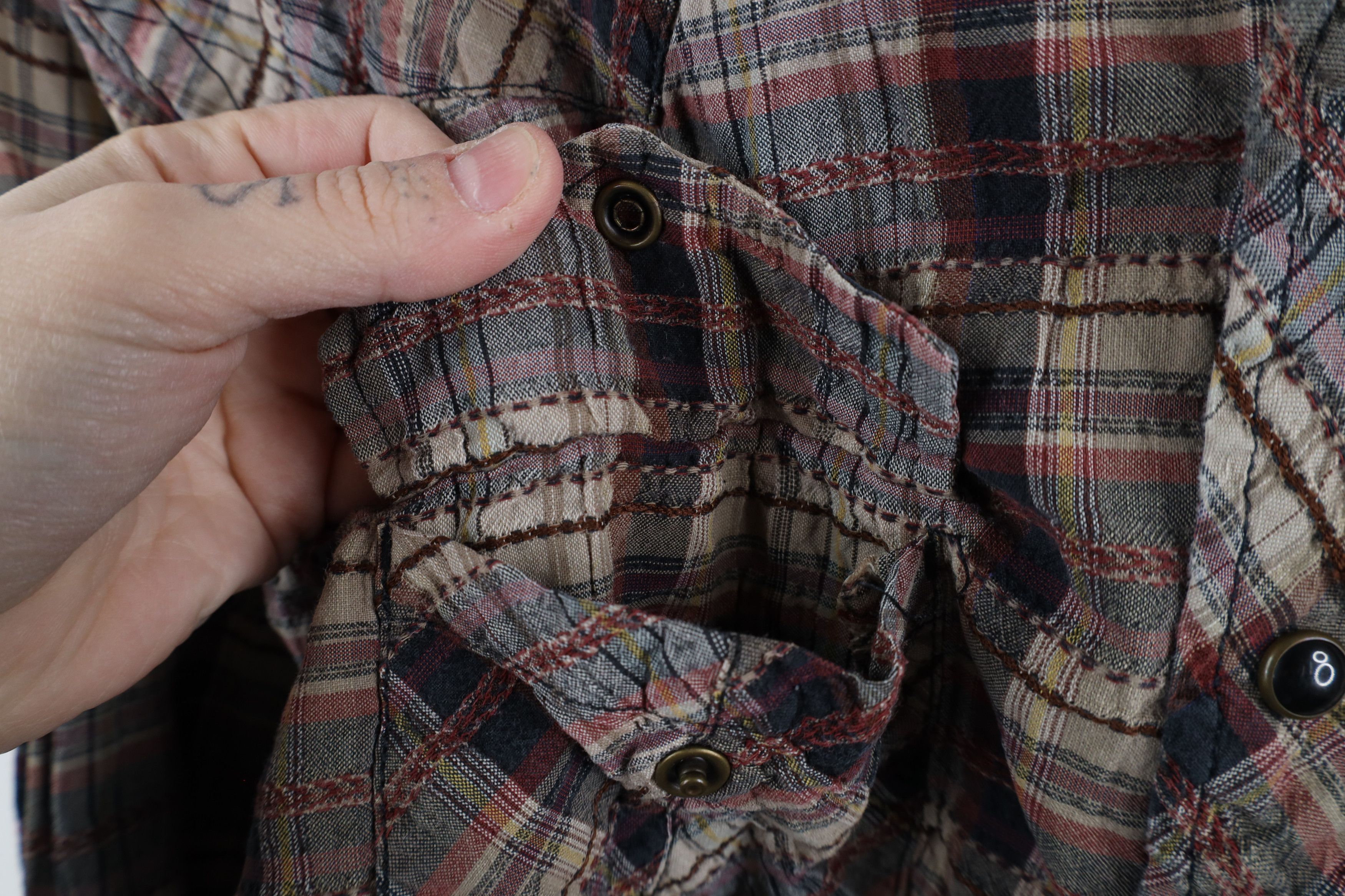 Salt Valley × Vintage Salt Valley Western Cowboy Snap Button Collared Shirt Plaid Size US XS / EU 42 / 0 - 8 Thumbnail