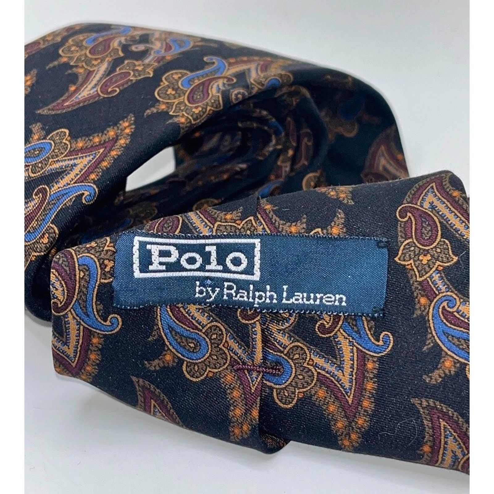 Polo Ralph Lauren Polo Ralph Lauren Paisley Silk Tie Handmade USA Vintage Size ONE SIZE - 7 Thumbnail