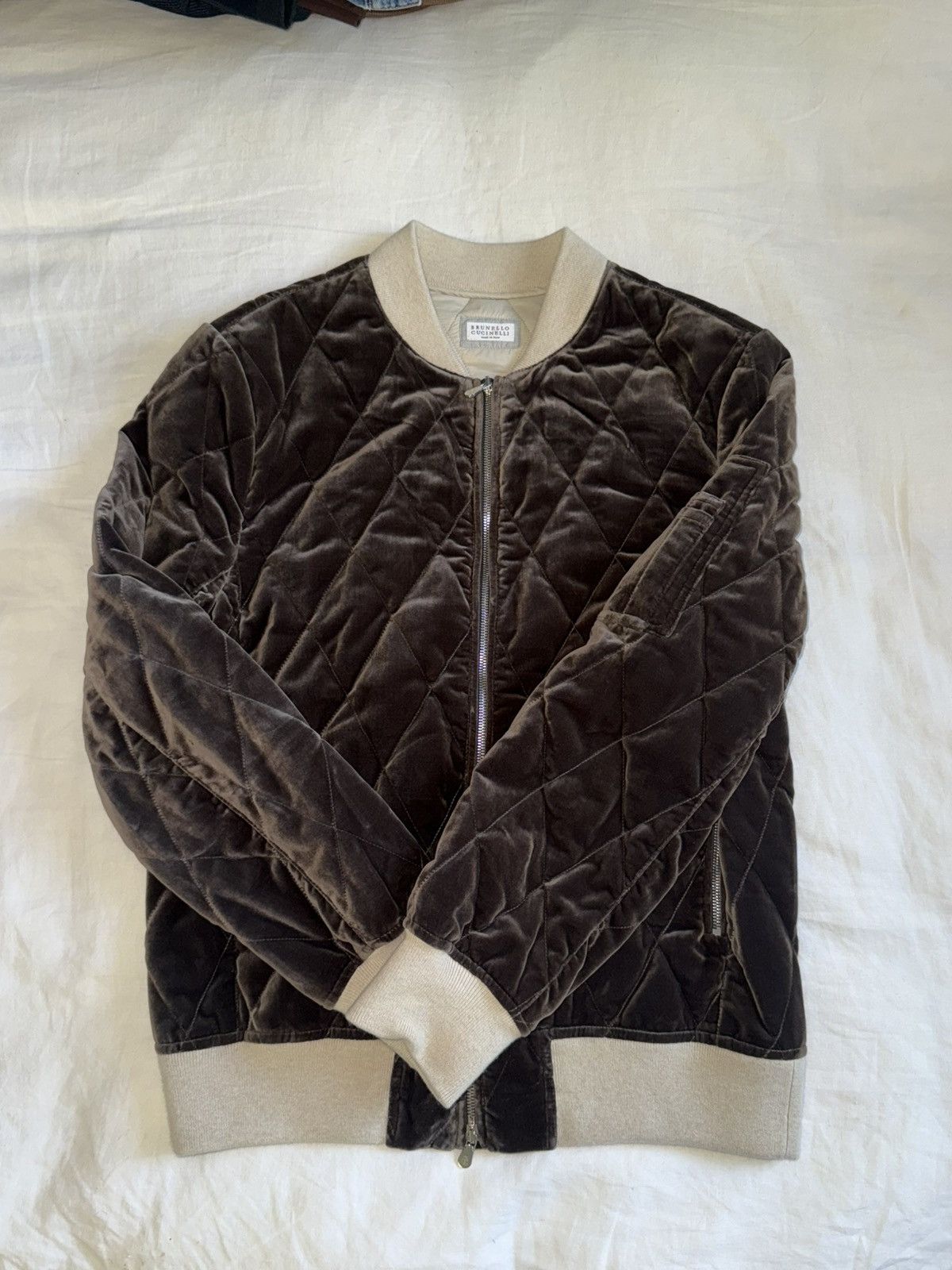 Brunello Cucinelli Brunello cucinelli Brown quilted bomber Size US S / EU 44-46 / 1 - 2 Thumbnail