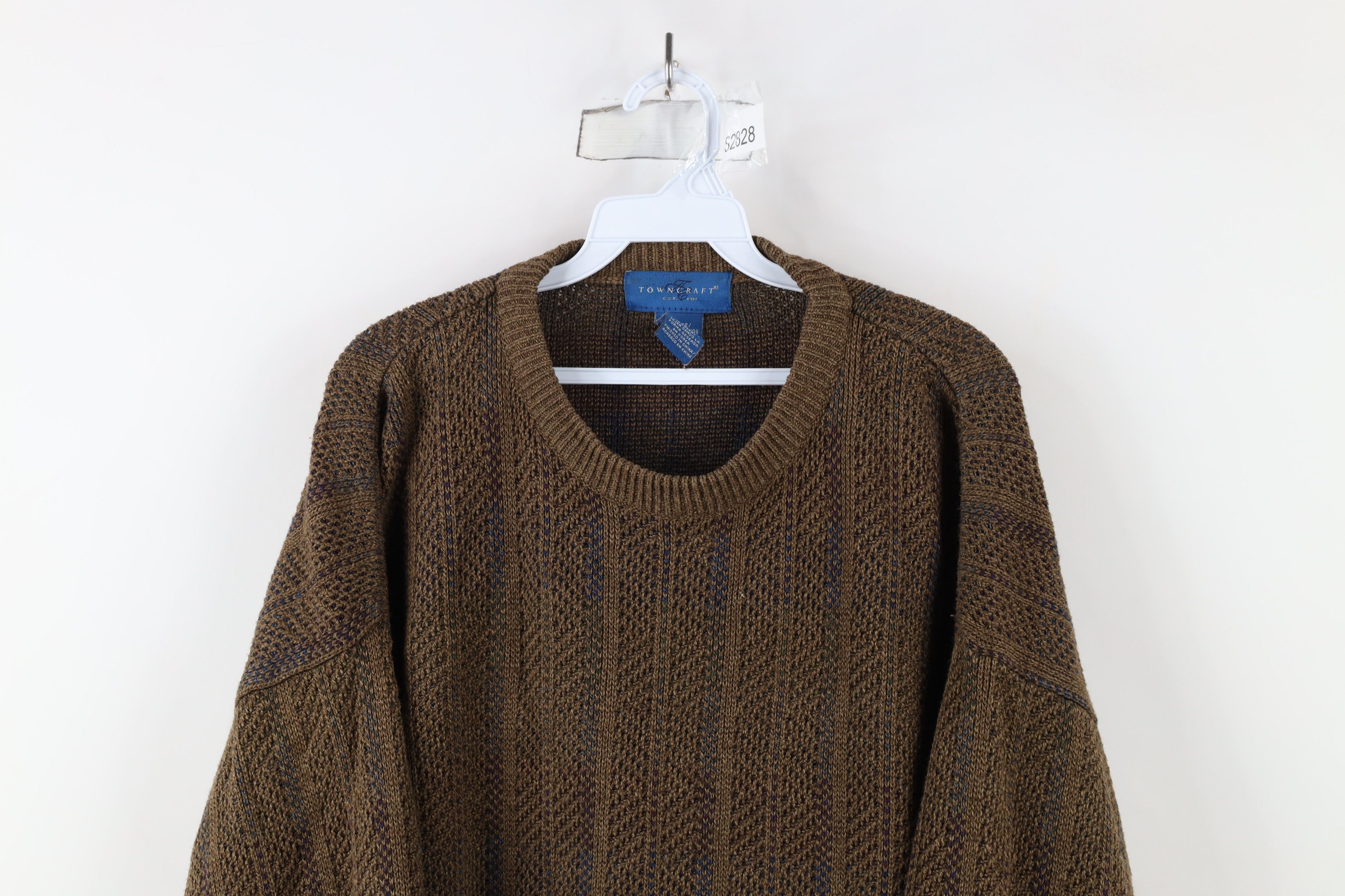 Vintage Vintage 90s Streetwear Striped Ribbed Knit Crewneck Sweater Size US XL / EU 56 / 4 - 2 Thumbnail