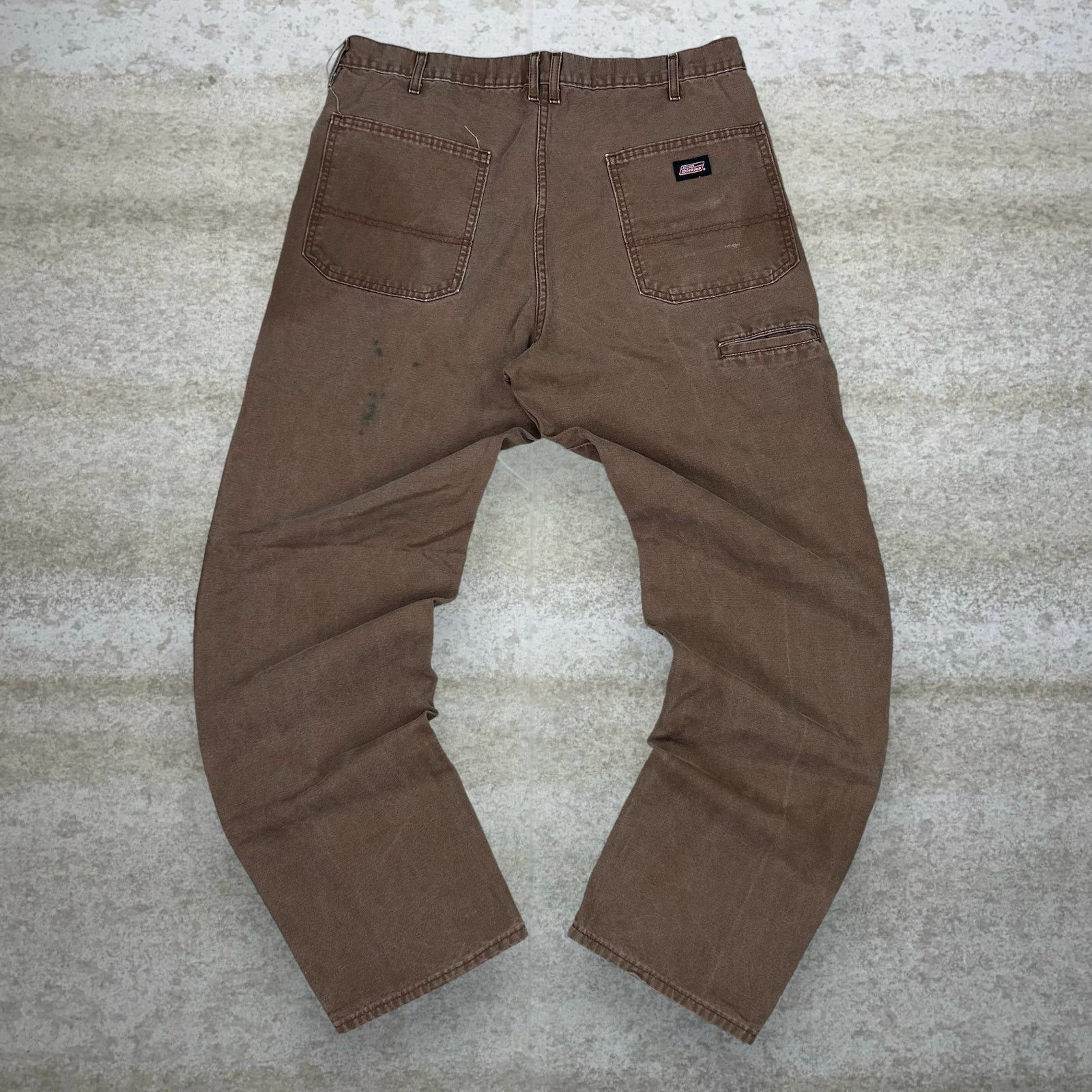 Dickies Vintage 90s Dickies Carpenter Pants 36x34 Baggy Wide Brown Size US 36 / EU 52 - 1 Thumbnail