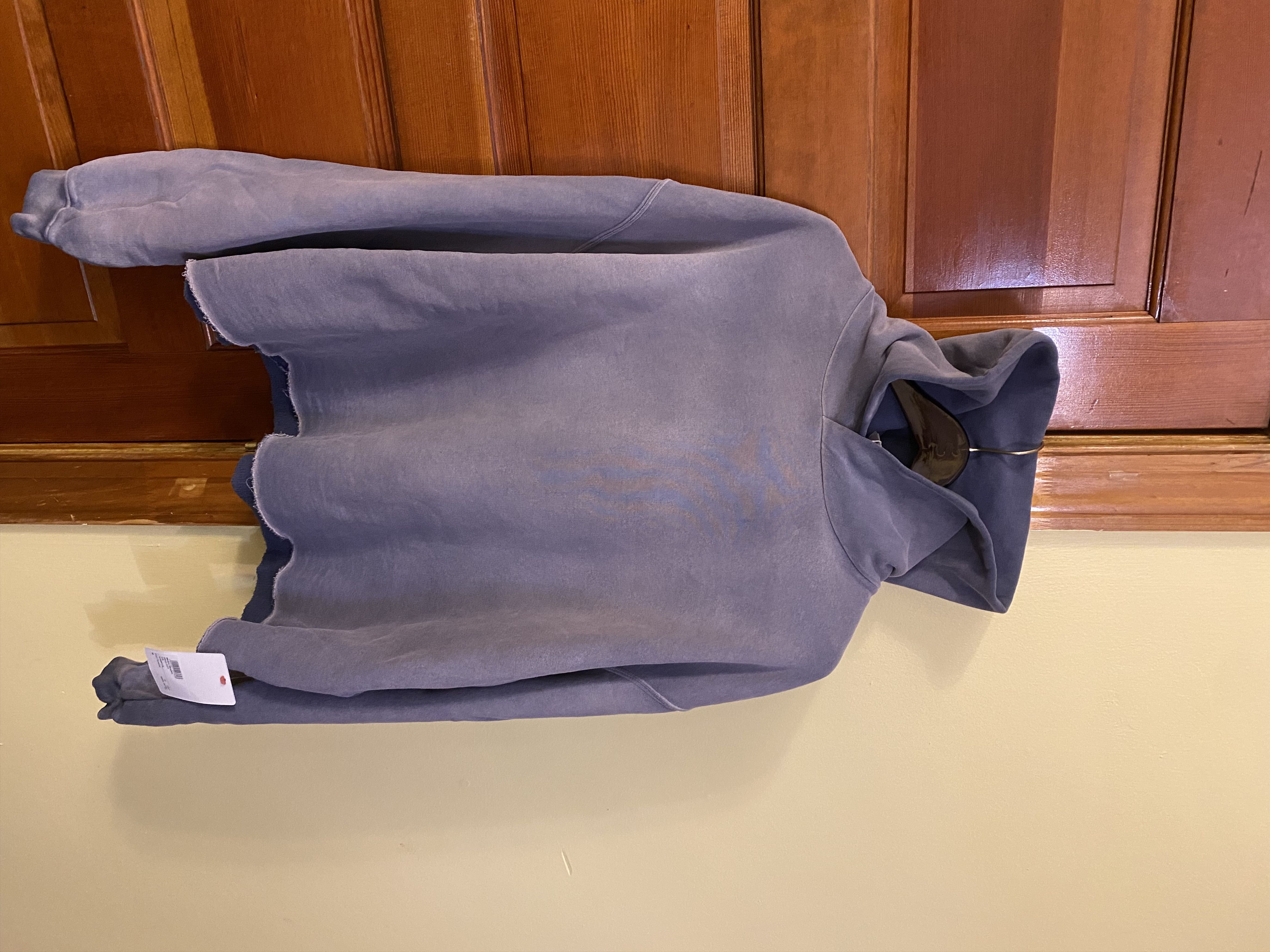 image of Maison Margiela Washed Oversized Cotton Hoodie in Washed Navy, Men's (Size Medium)