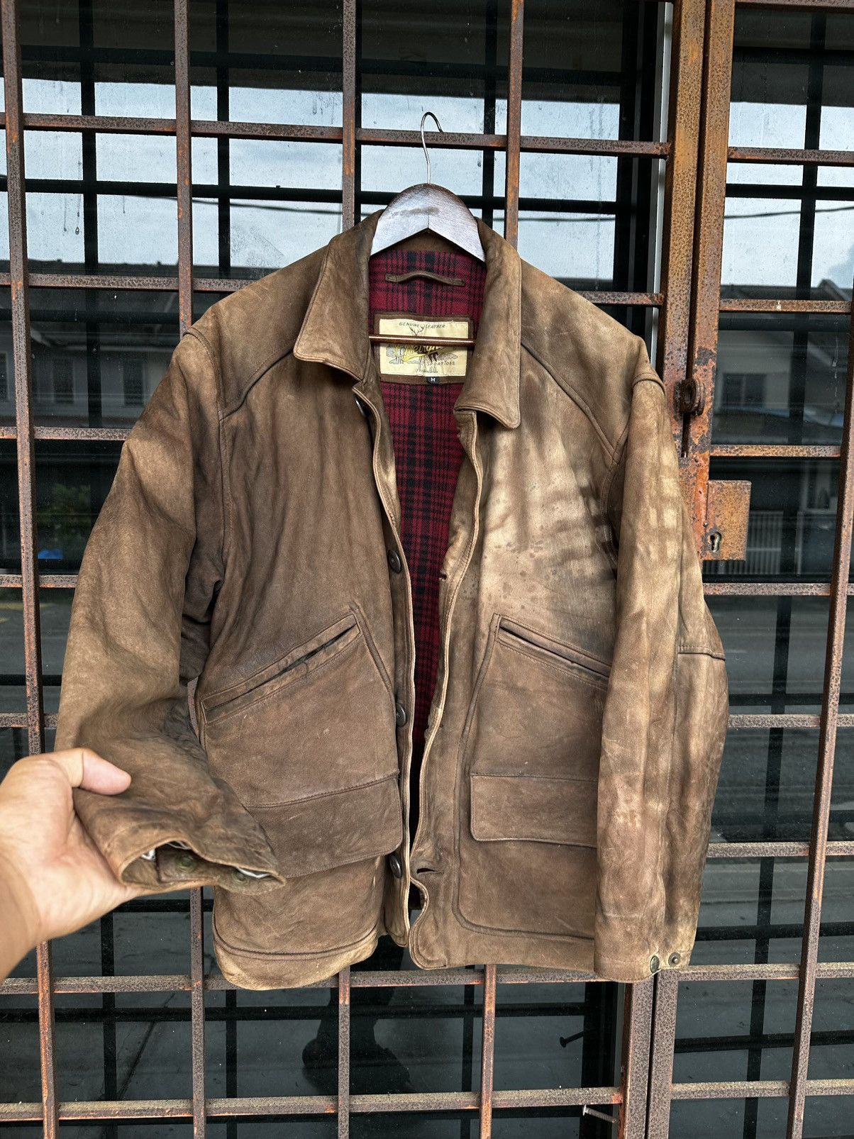 Gap × Vintage VINTAGE ARCHIVE 00s DISTRESSED FADED GAP LEATHER
