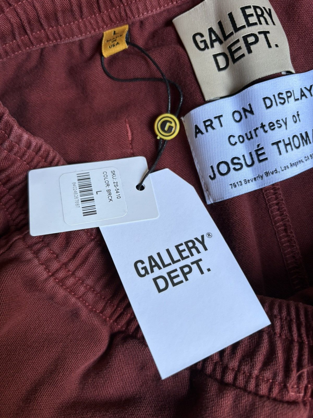 Gallery Dept. Gallery Dept. Maroon Zuma Shorts Size US 33 - 10 Thumbnail