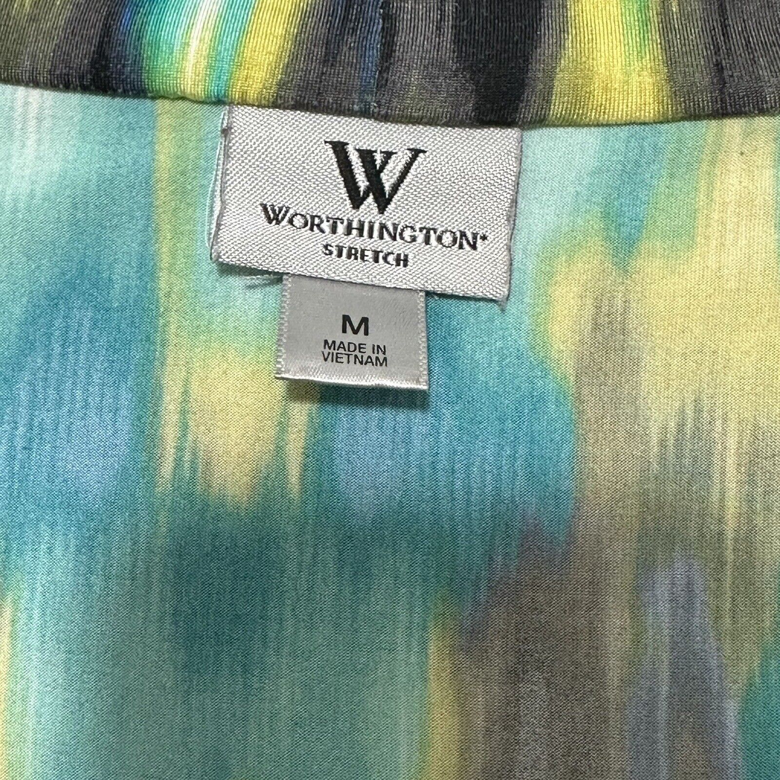 Worthington Worthington Medium Green Tie-Dye Pullover Tank Top Blouse Size M / US 6-8 / IT 42-44 - 6 Thumbnail