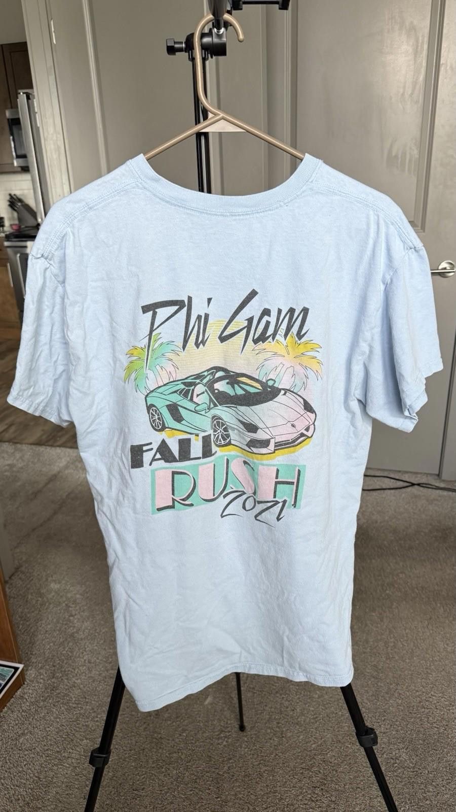 Other Omega Phi Fraternity T Shirt Blue Size L Fall Rush 2021 Size ONE SIZE - 1 Thumbnail