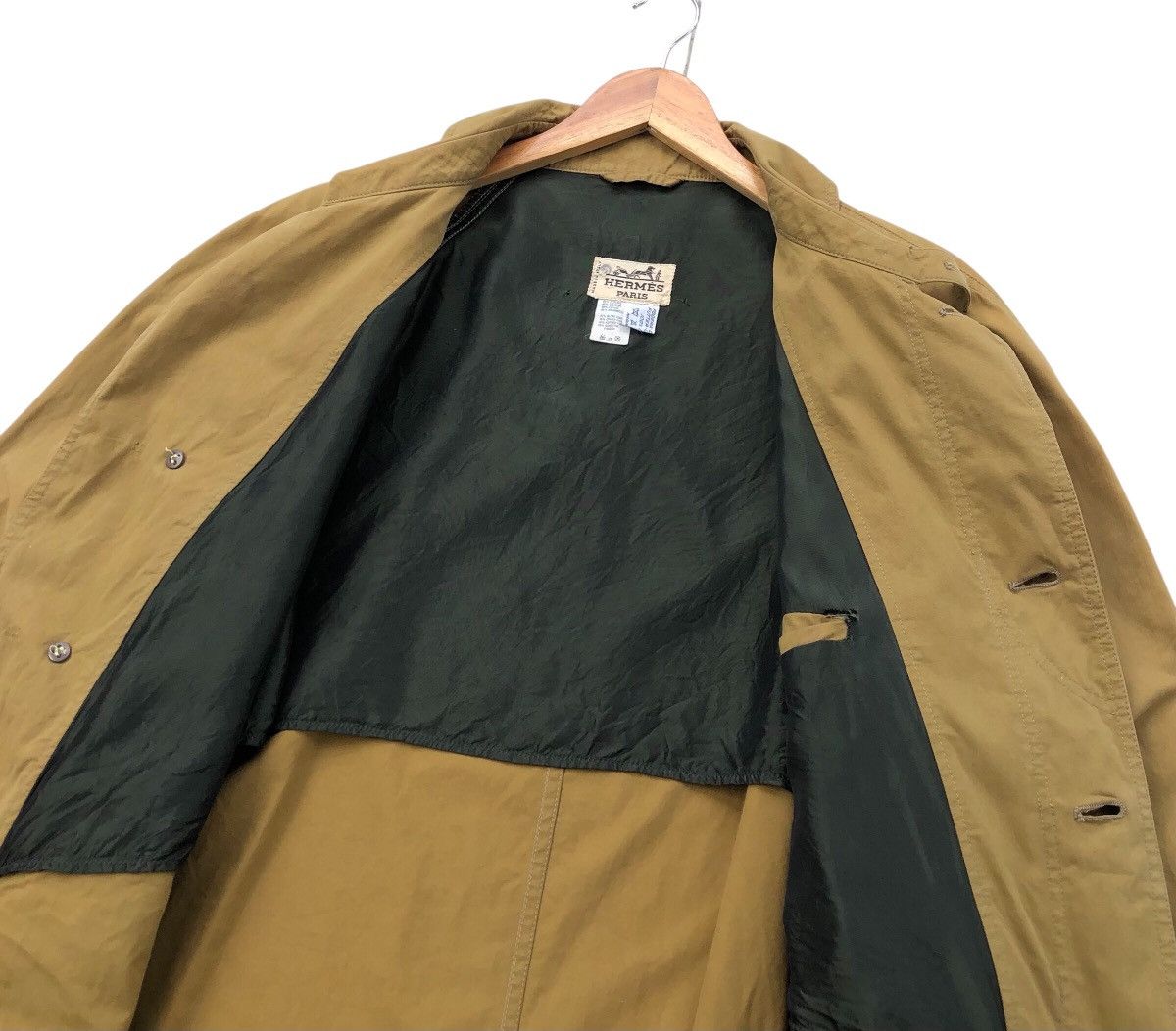 Hermes Vintage Hermes Paris Cotton Outer Shell Trench Coat Size US XL / EU 56 / 4 - 10 Thumbnail
