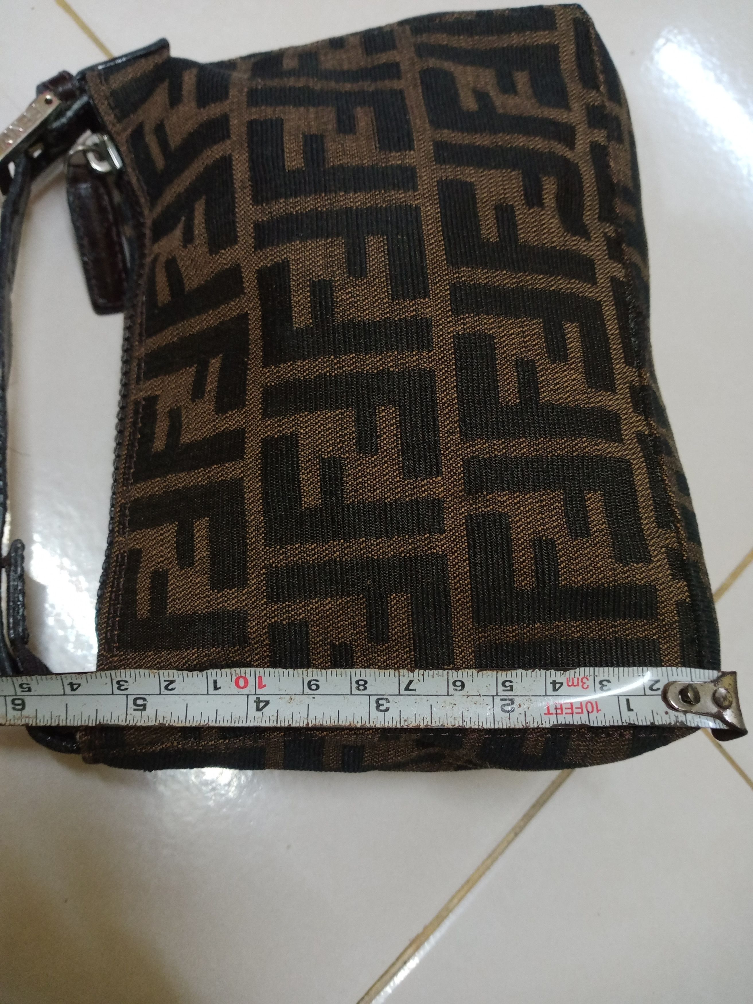 Fendi Vintage FENDI Zucca Canvas Mini Hand Bag Brown Black Size ONE SIZE - 12 Thumbnail