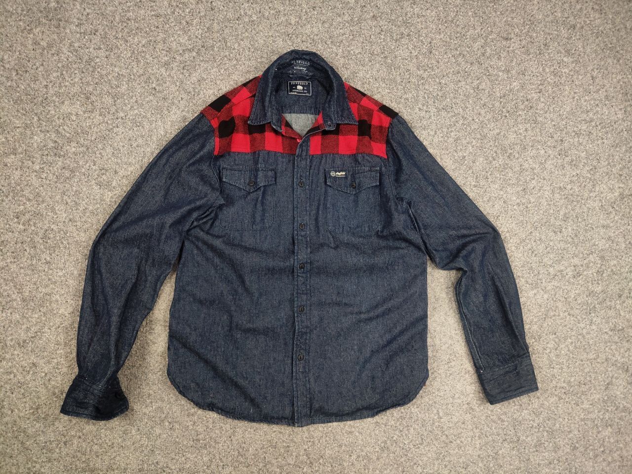 Penfield × Vintage Penfield Hudson laundry Denim Check shirt USA Style Size US S / EU 44-46 / 1 - 8 Thumbnail