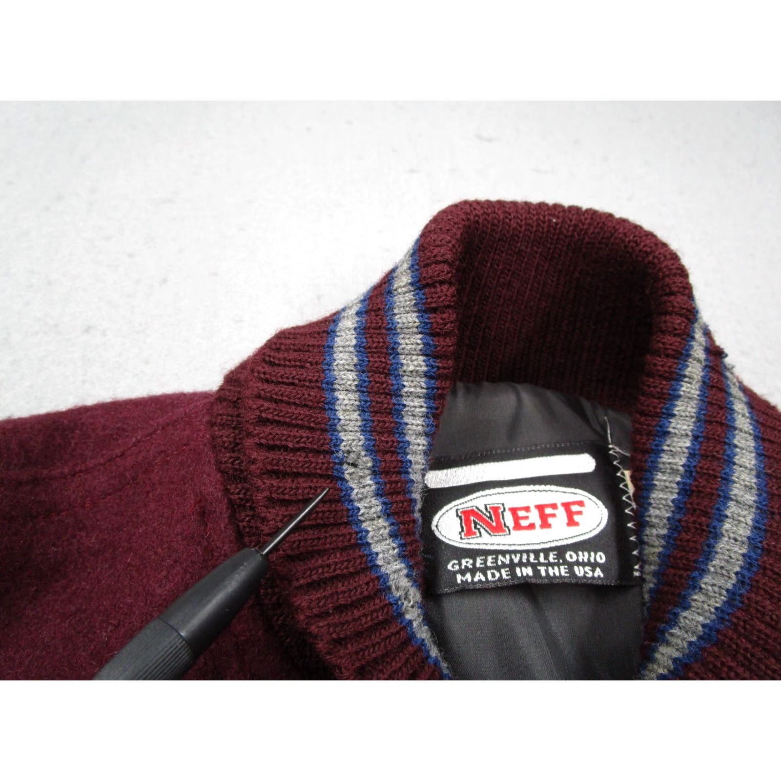 Vintage Vintage Neff Jacket Mens Medium Red Wool Snap Front LM Varsity Letterman Size US M / EU 48-50 / 2 - 5 Thumbnail