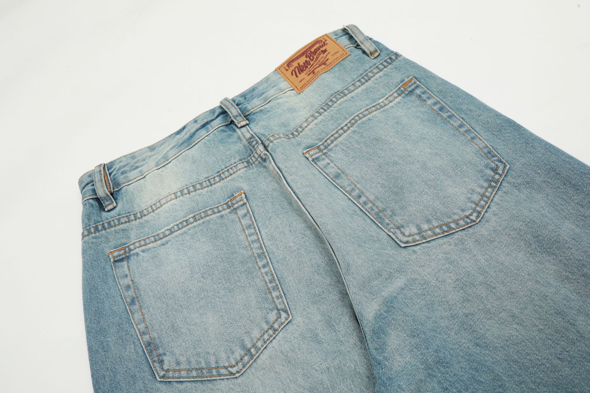 Vintage Men's retro straight ripped loose cleanfit wide-leg jeans Size US 32 / EU 48 - 5 Thumbnail